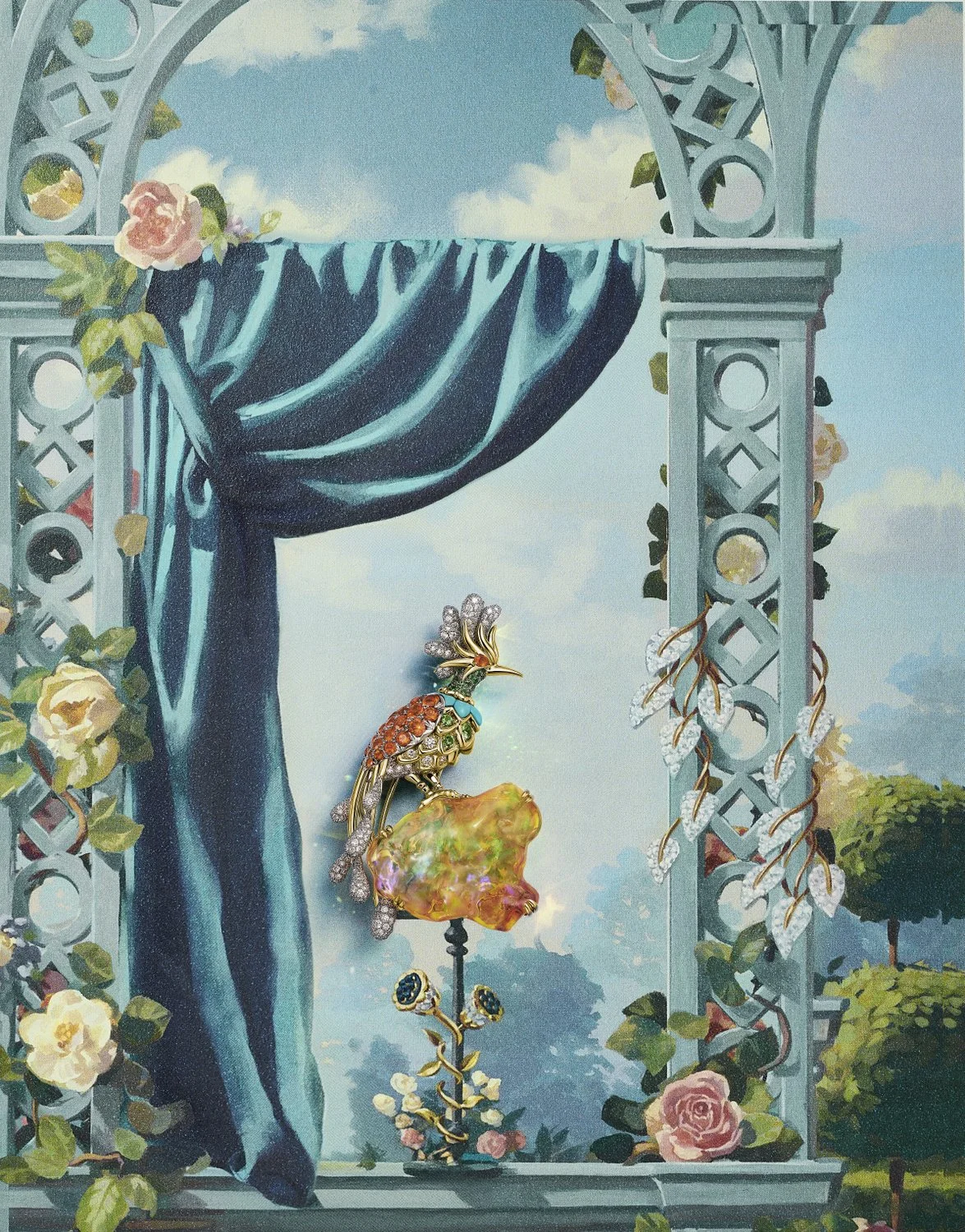 “天堂鸟”（Paradise Bird）主题胸针