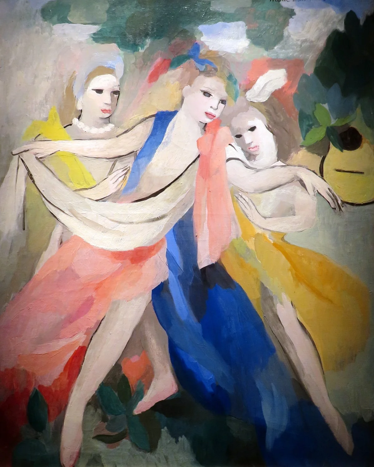 Marie Laurencin 绘画作品Toirs jeunes filles aux voiles ,BRAFA 布鲁塞尔 2026 艺术展