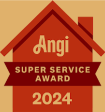 LJ Roofing & Restoration's Super Service Award for 2024 from Angi's List.