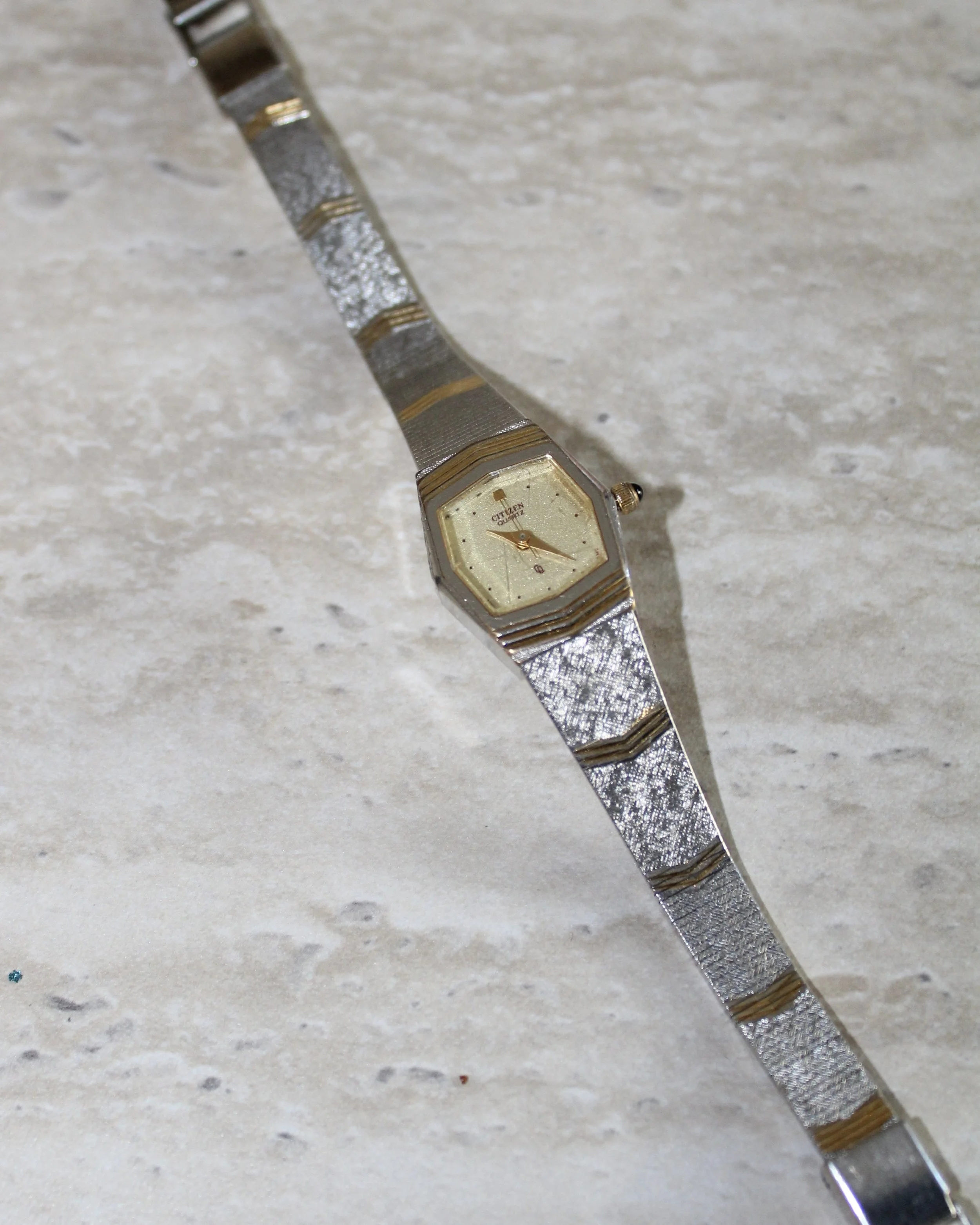 Two Toned Citizen Octagonal Watch