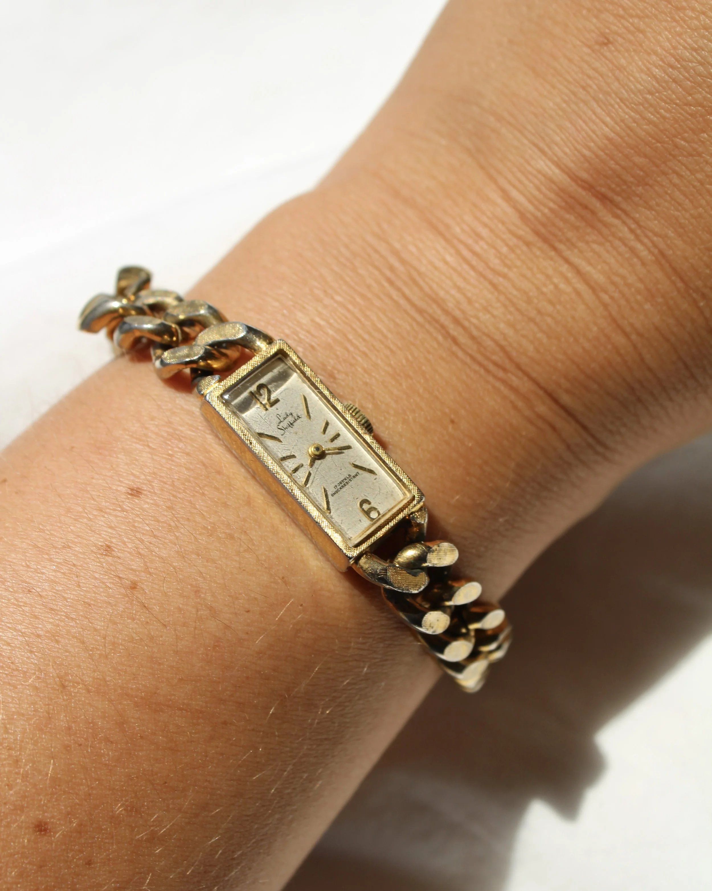 60s/70s Lady Sheffield Chain Link Watch
