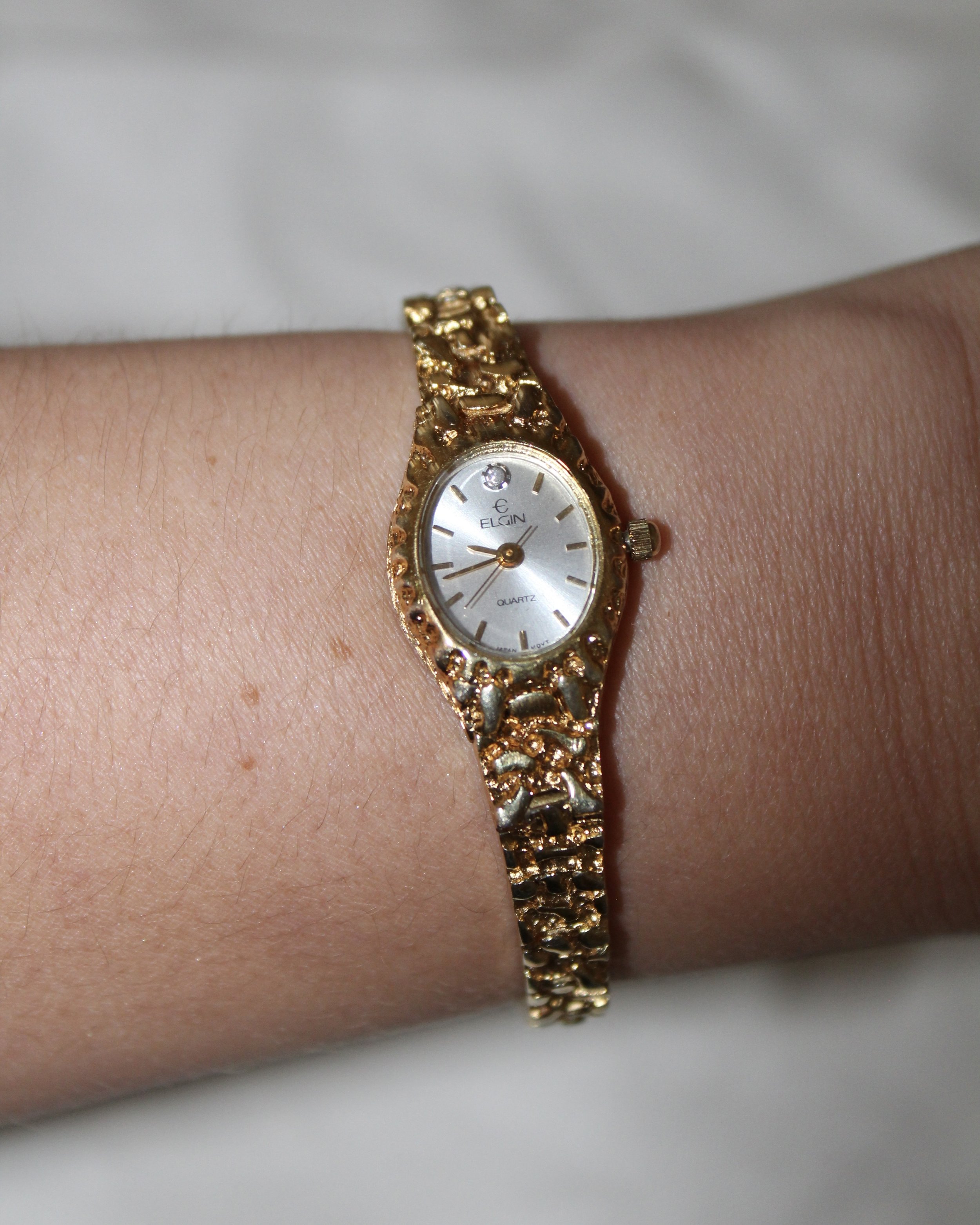 Vintage Elgin Gold Nugget Watch