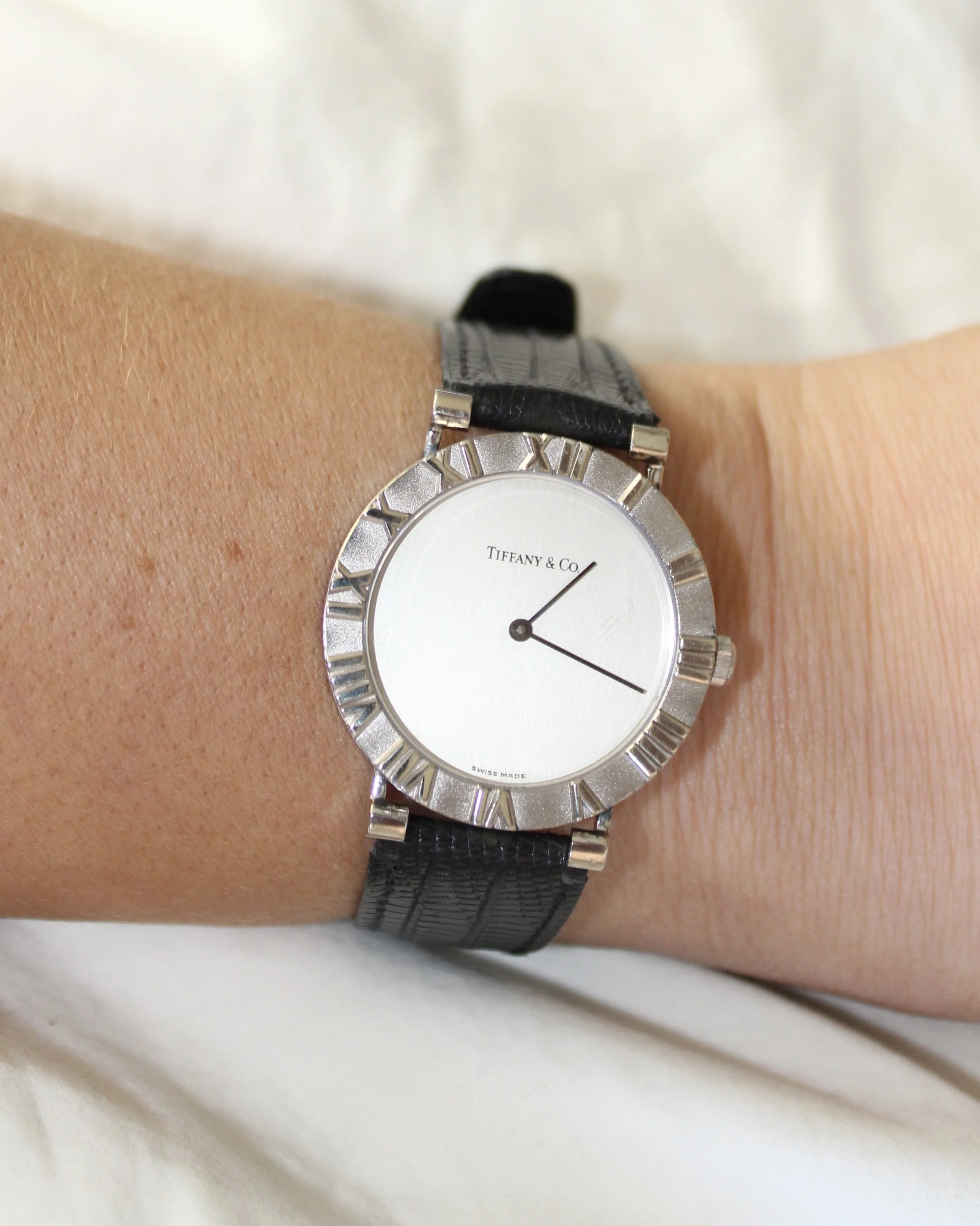 Tiffany & Co Sterling Silver Atlas Watch 31mm Dial