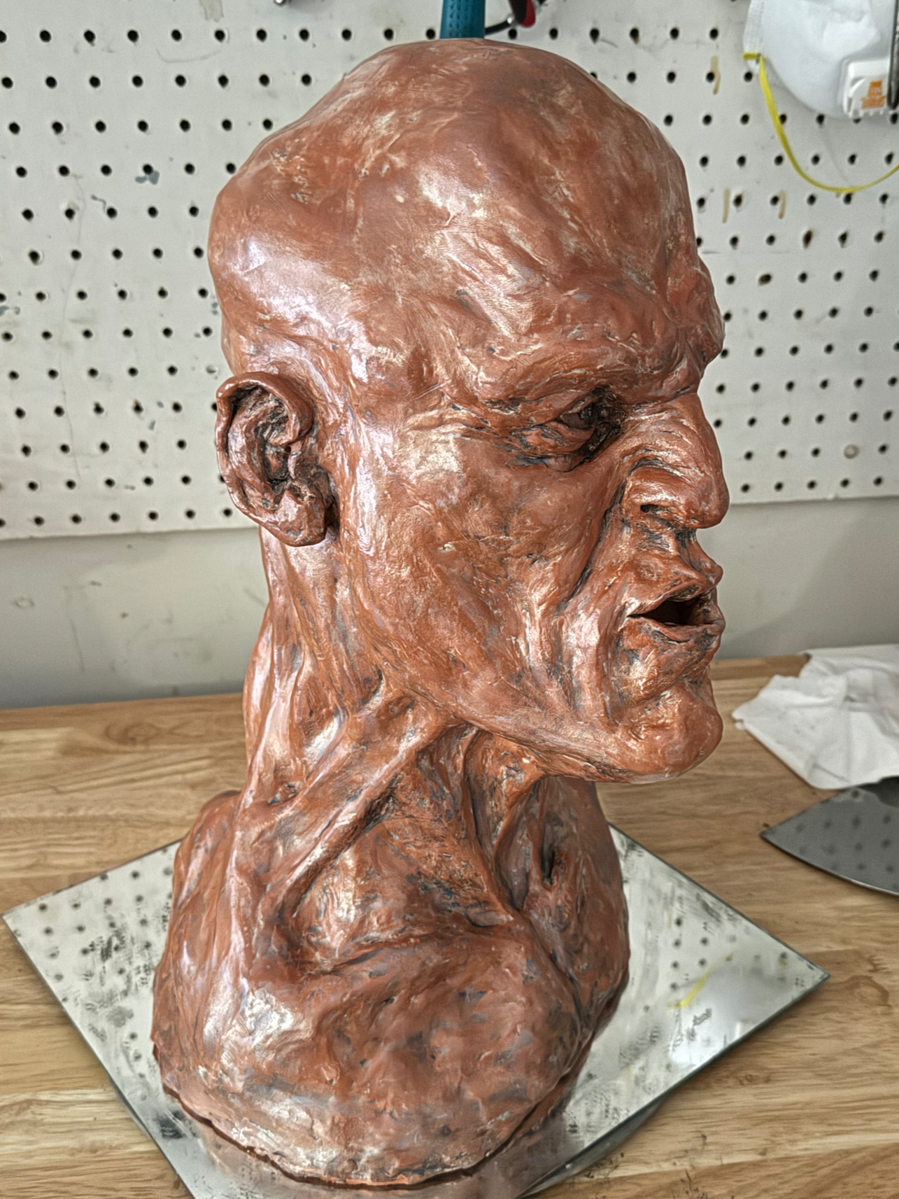 Gelem, 2024 1.5-1 human scale, Ceramic (low-fired, waxed with graphite powder)