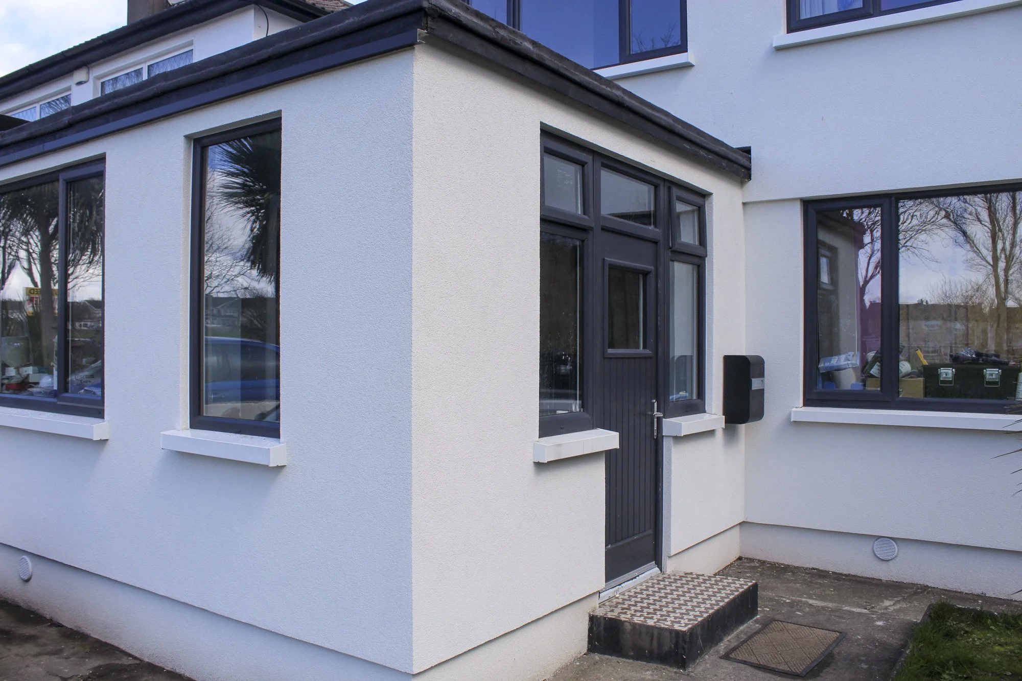 New front door after deep retrofit.