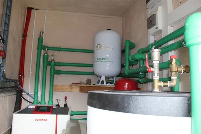 View of the retrofit energy heating system.