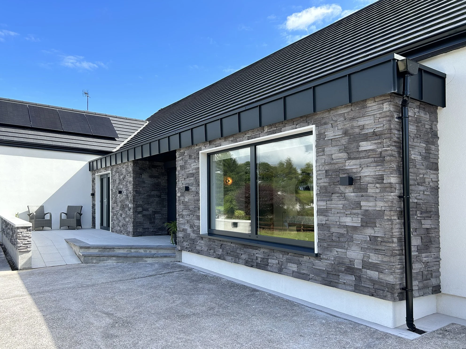An example of passive house walls and roof.