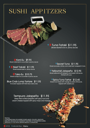 Menu — Sushi Nami