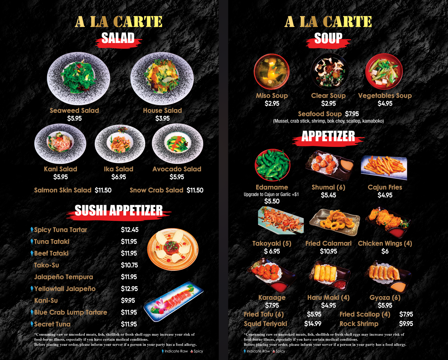 Menu - Sushi Nami | Best Japanese Restaurant in Louisiana