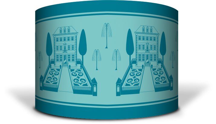 Broadstone House in Teal & Blue