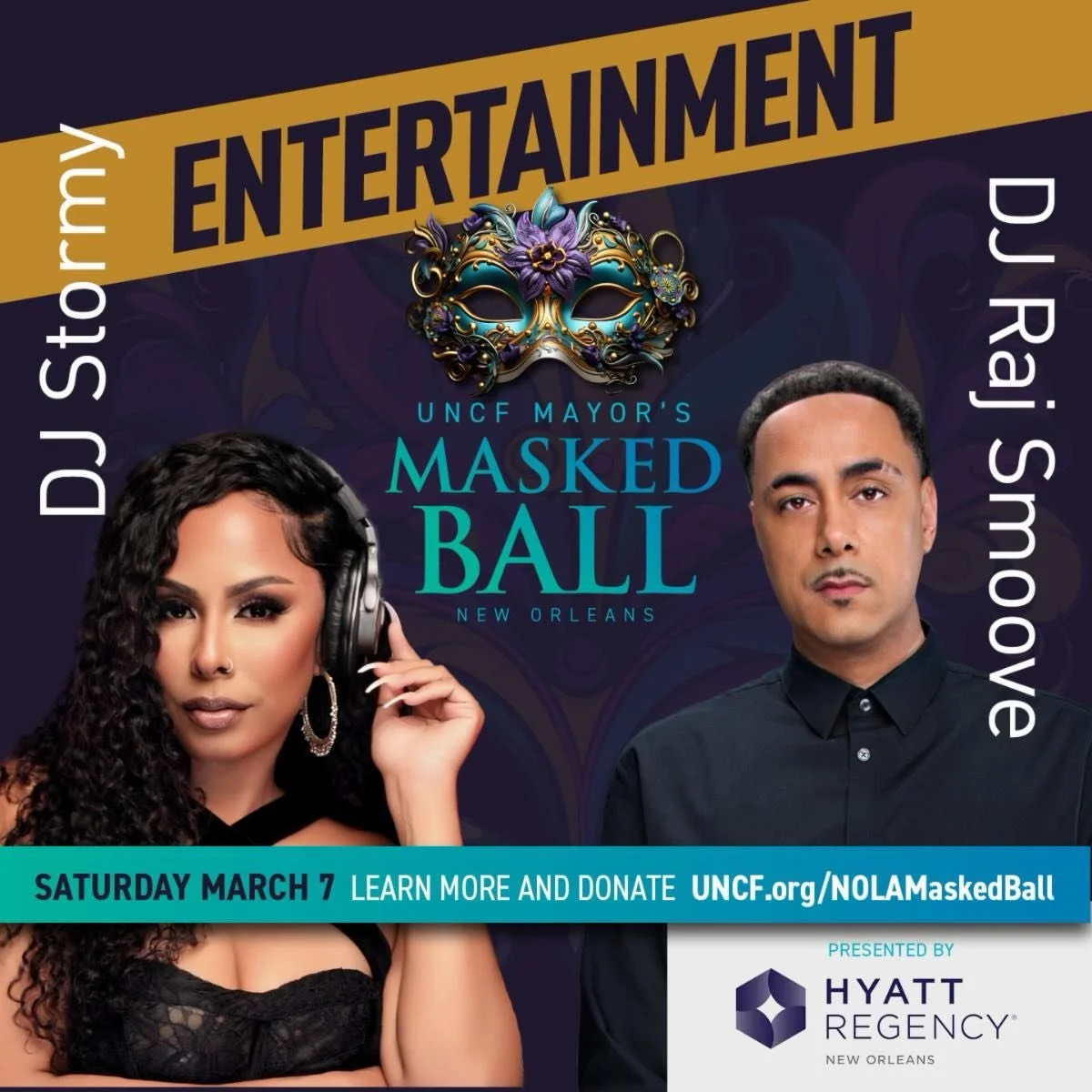 Tonight me and my sister @djstormymonroe doin it up classy at the @uncf Mayor&rsquo;s Ball at the @hyattneworleans 

Gonna make this a night to remember!