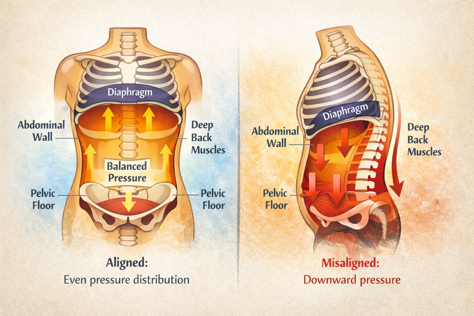 Internal pressure system for pelvic health
