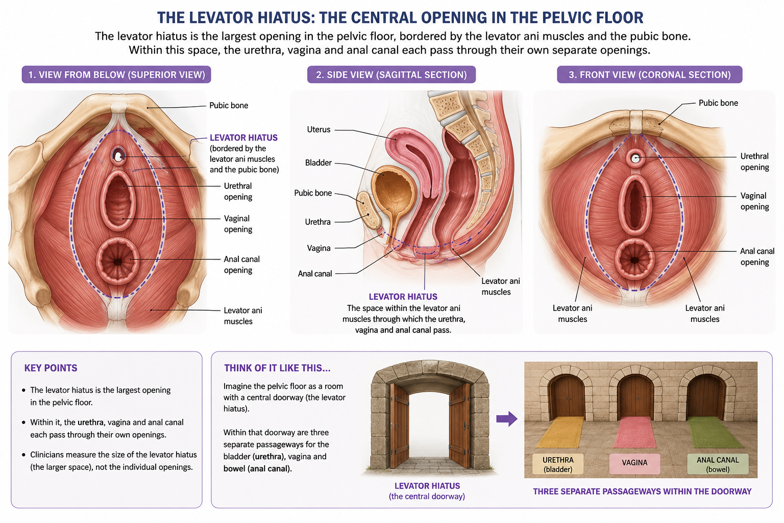 anatomical and metaphorical images of the levator ani hiatus