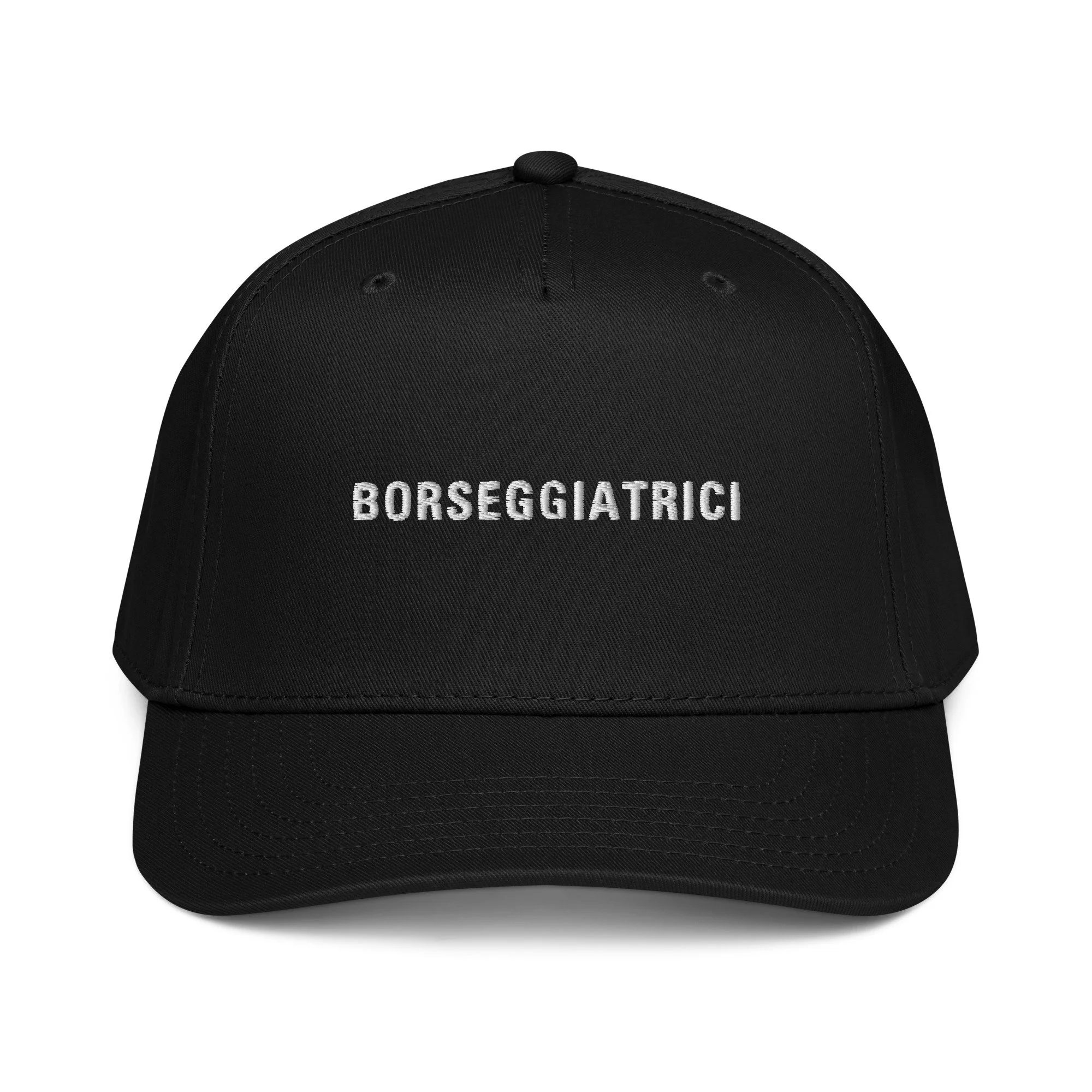 BORSEGGIATRICI embroidered five-panel cap