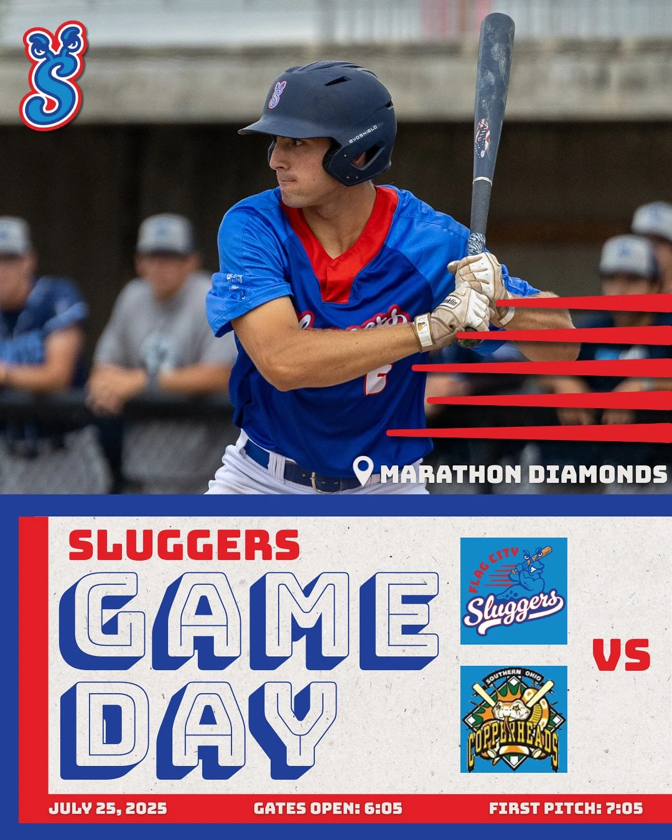 The final weekend of our inaugural season…don’t miss your chance to be a part of history and see the Sluggers play 🤩 Tonight at the Marathon Diamonds 💎 7:05 first pitch #LetsGoSluggers
📸: Zach Stewart