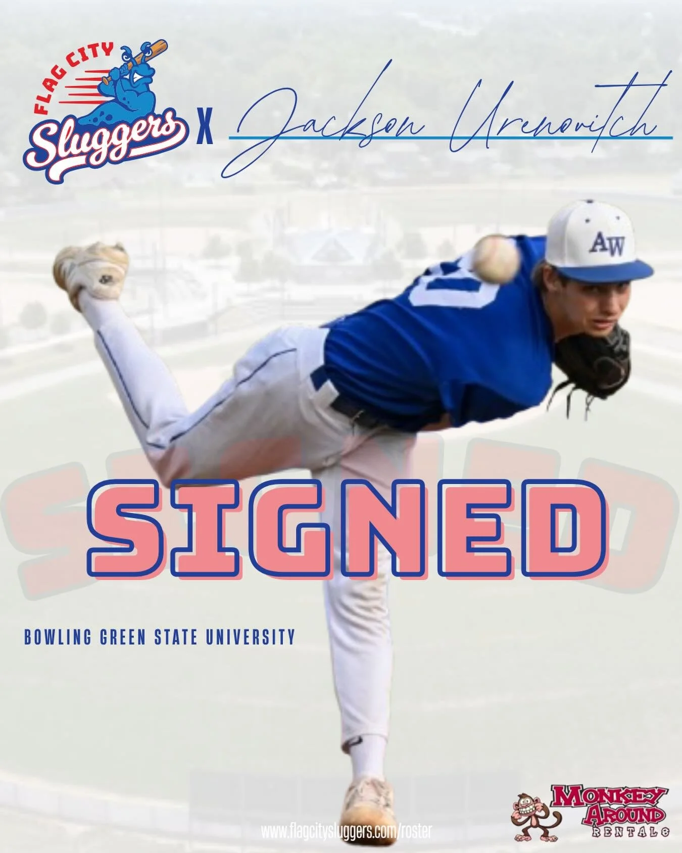 Welcome Jackson Urenovitch to The Sluggers! 🚨⚾️

The pitching rotation just got a major upgrade. Please help us give a massive welcome to Right-Handed Pitcher Jackson Urenovitch!
Jackson comes to us from Whitehouse, Ohio, standing tall at 6&rsquo;3&