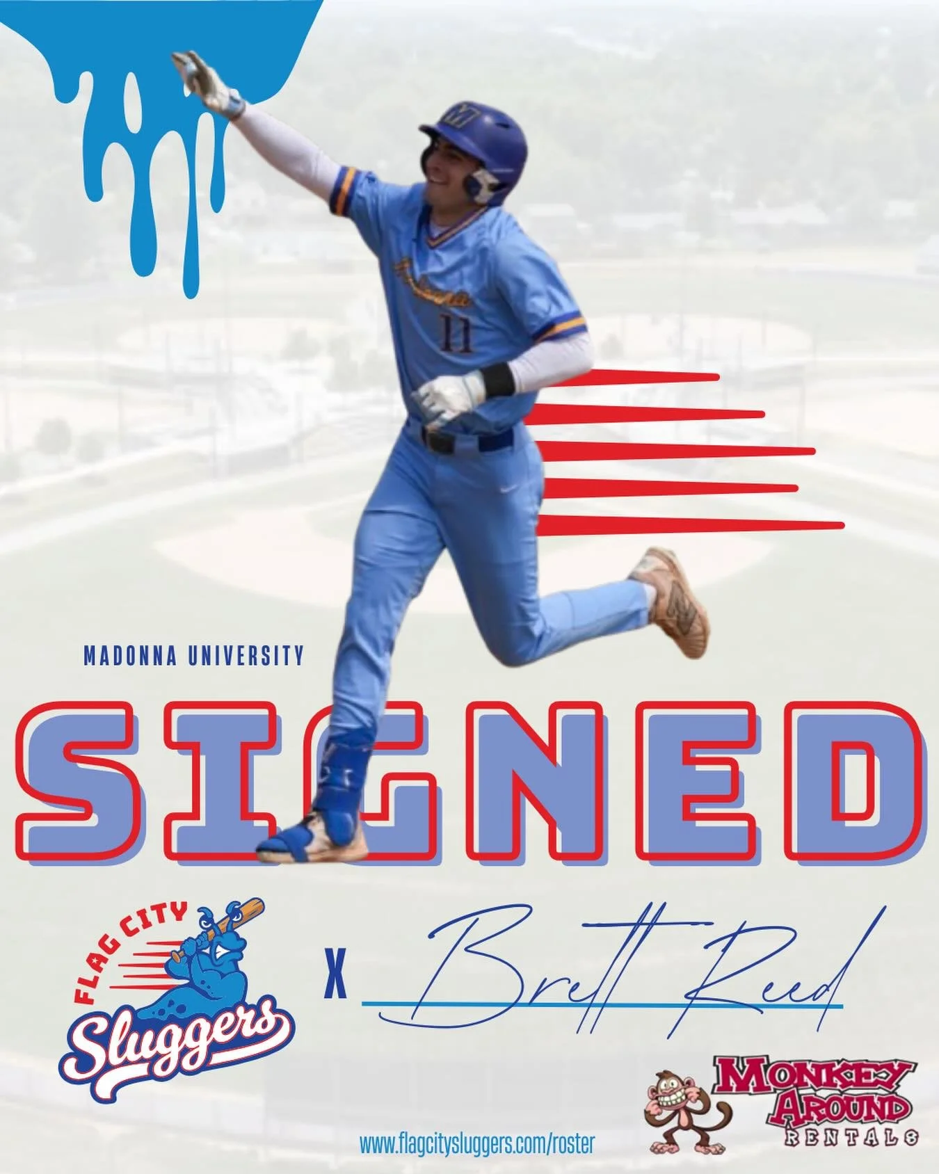 ✍️ WELCOME TO THE TEAM, BRETT REED! ✍️

We are thrilled to announce that infielder Brett Reed is officially joining the Sluggers this summer!

Coming to us from Novi, MI, and currently studying Exercise Science at Madonna University, Brett brings ser
