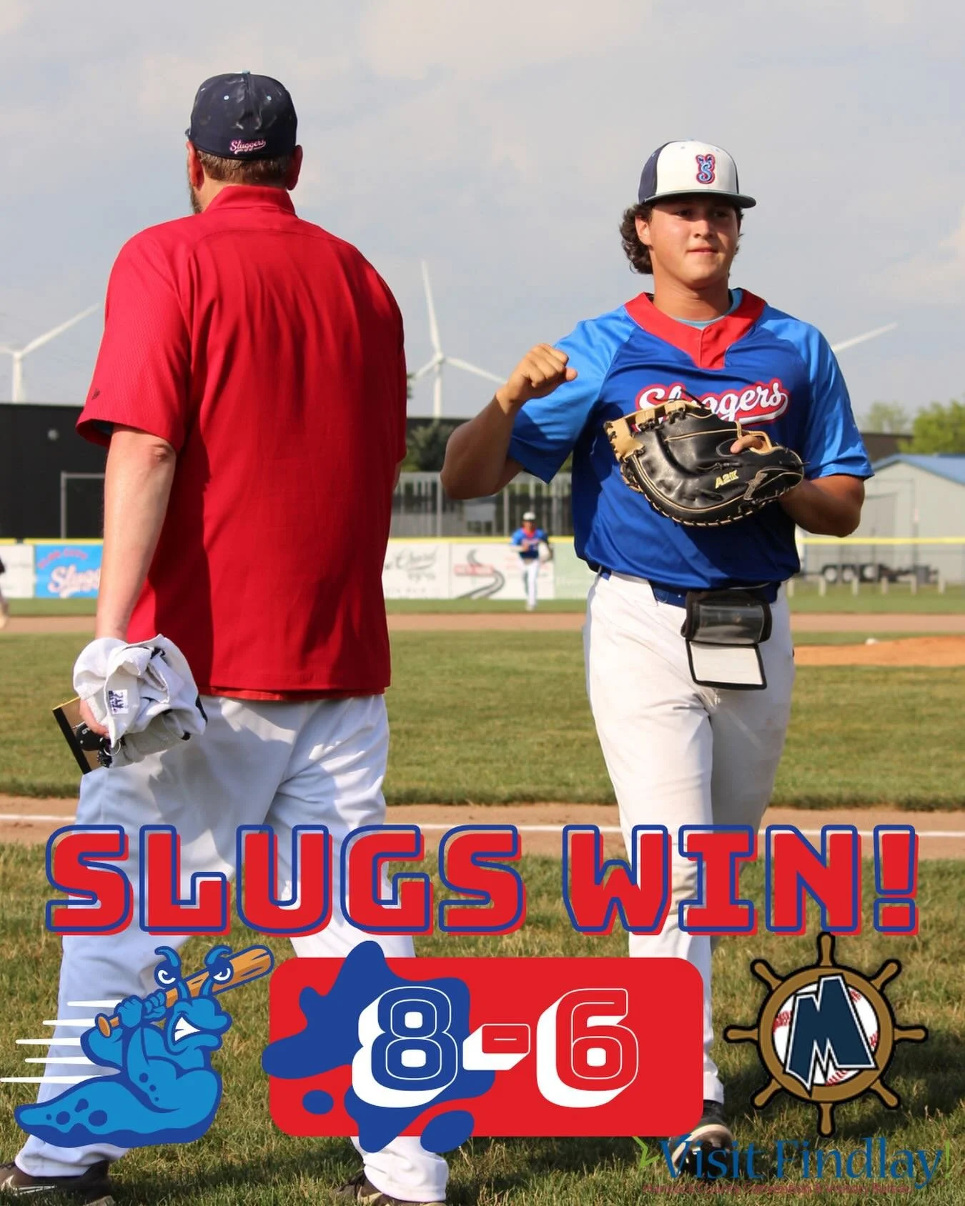 Sluggers take Game Two! 🪓⚾️

A hard-fought 8-6 win over the Muskegon Clippers tonight at Marathon Diamonds!

No time to rest&mdash;we do it again tomorrow. Come out and support the boys!
🕒 5:05 PM
🏟 Marathon Diamonds

#RollSluggers #GLSCL