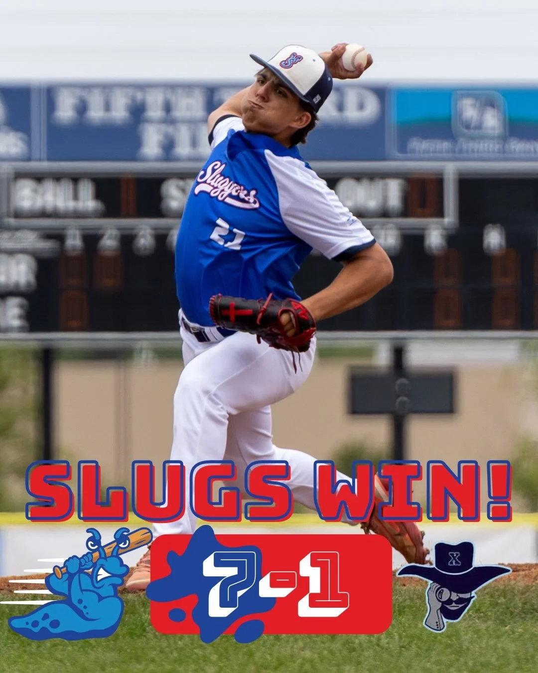 GAME 1 GOES TO THE SLUGGERS! ⚾️💥

The Flag City Sluggers take the series opener 7-1 against the Xenia Scouts!

Huge shoutout to our Players of the Game, Gino Williams and Dominic Elia! Gino kept the bats hot with an unbelievable at-bat, while Dom ab