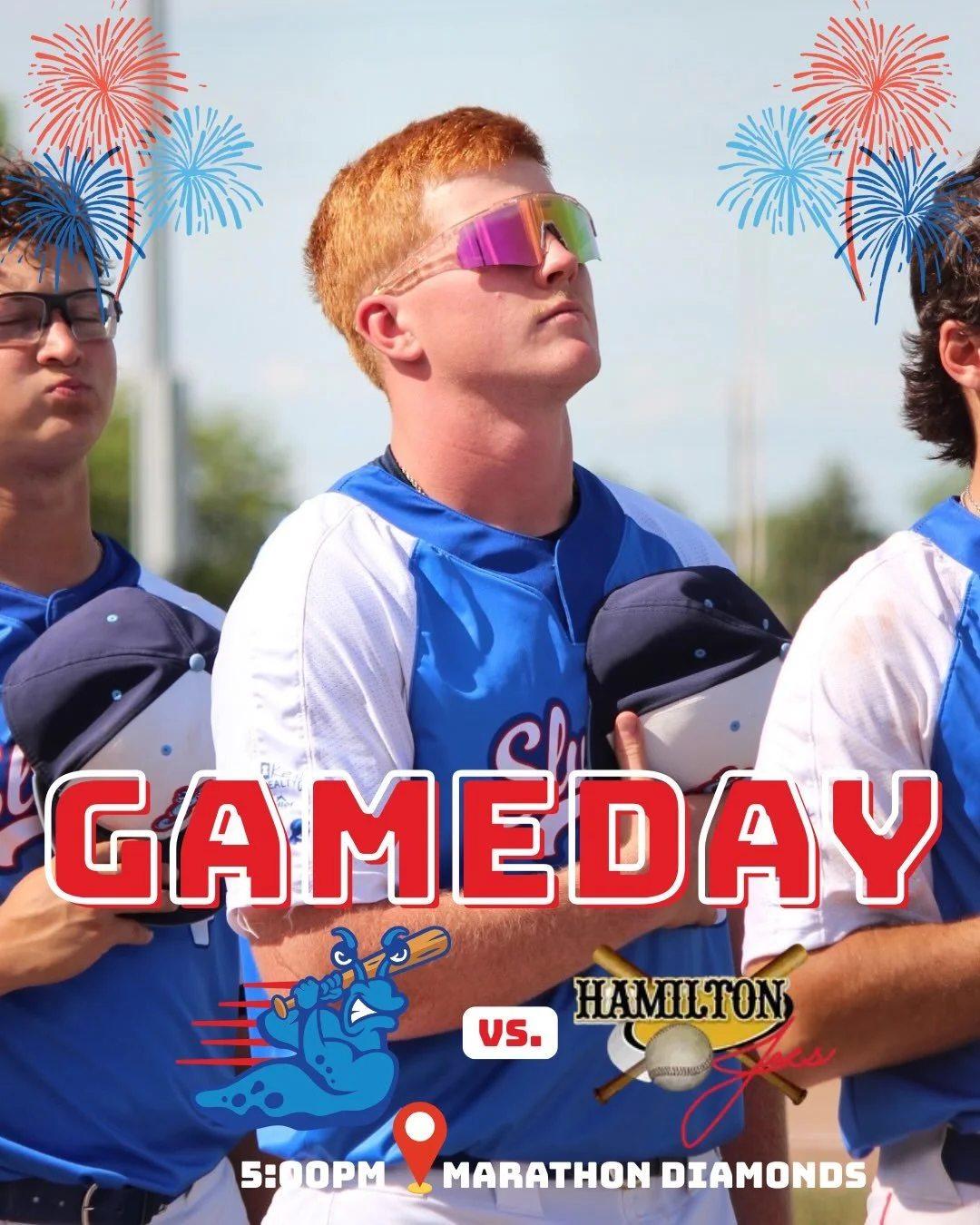 Happy Fourth of July! 🎆

The Flag City Sluggers are back on the diamond today! We&rsquo;re resuming Game 1 at 5:05 PM, with Game 2 immediately following against the Hamilton Joes.

❤️ Tonight&rsquo;s Special: To honor those who serve, all first resp