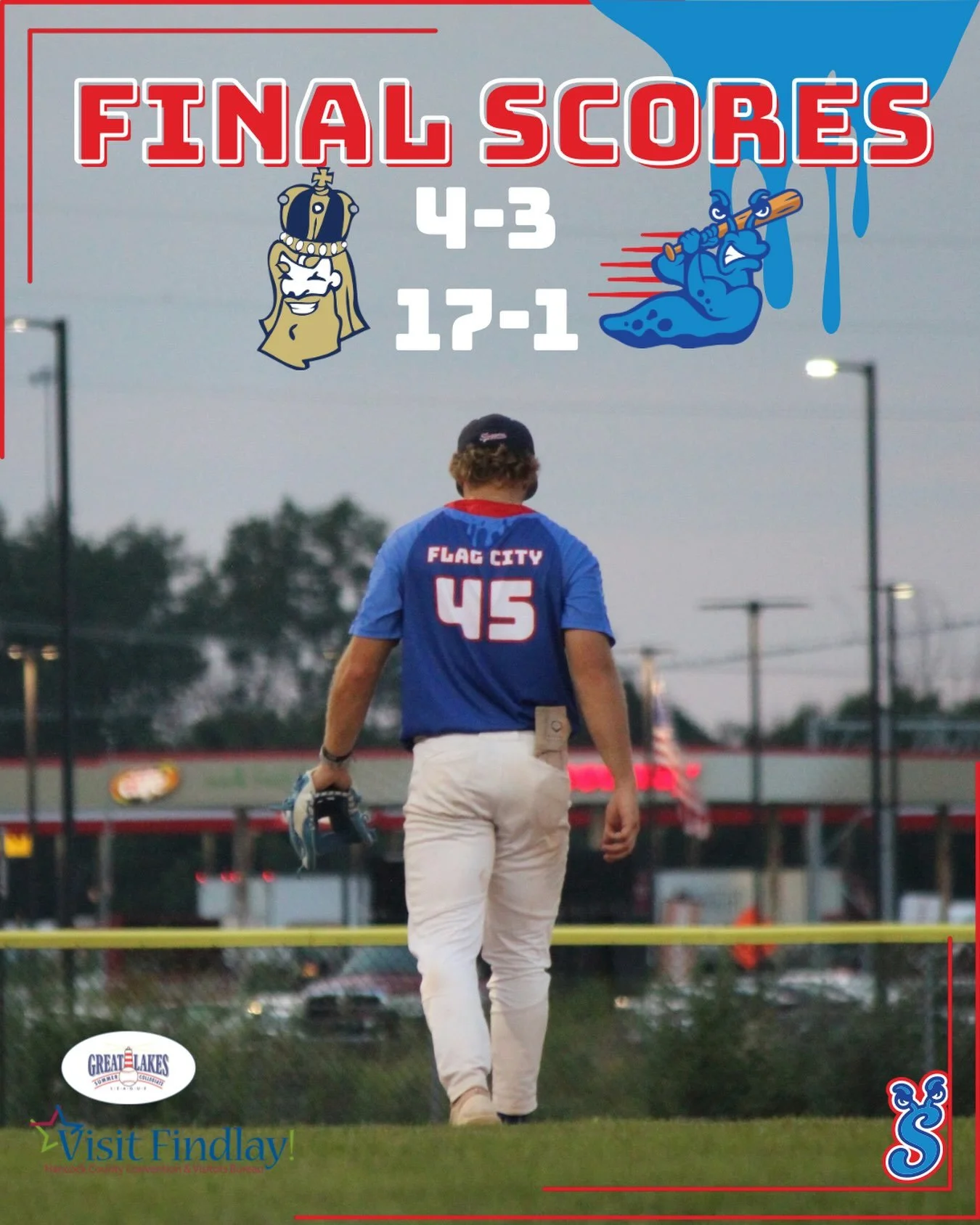 Tough day at the plate. The Sluggers fall 4-3 and 17-1 to the Monarchs.

Time to bounce back! 

We finish game one tomorrow at 1:35 PM. Tune in on FloSports to back the boys! 💪⚾

 #SluggersBaseball