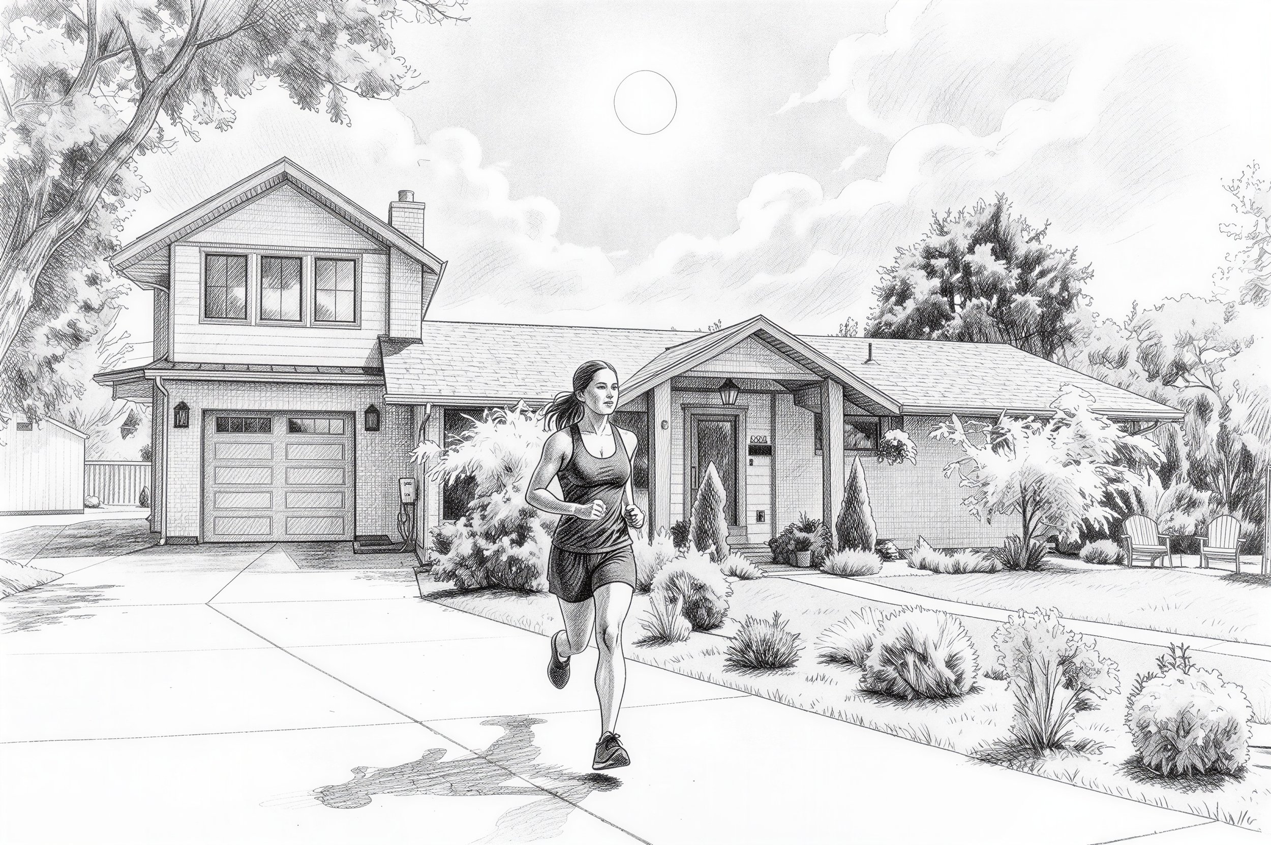 Packer home | Sketch rendering of this custom home addition + renovation