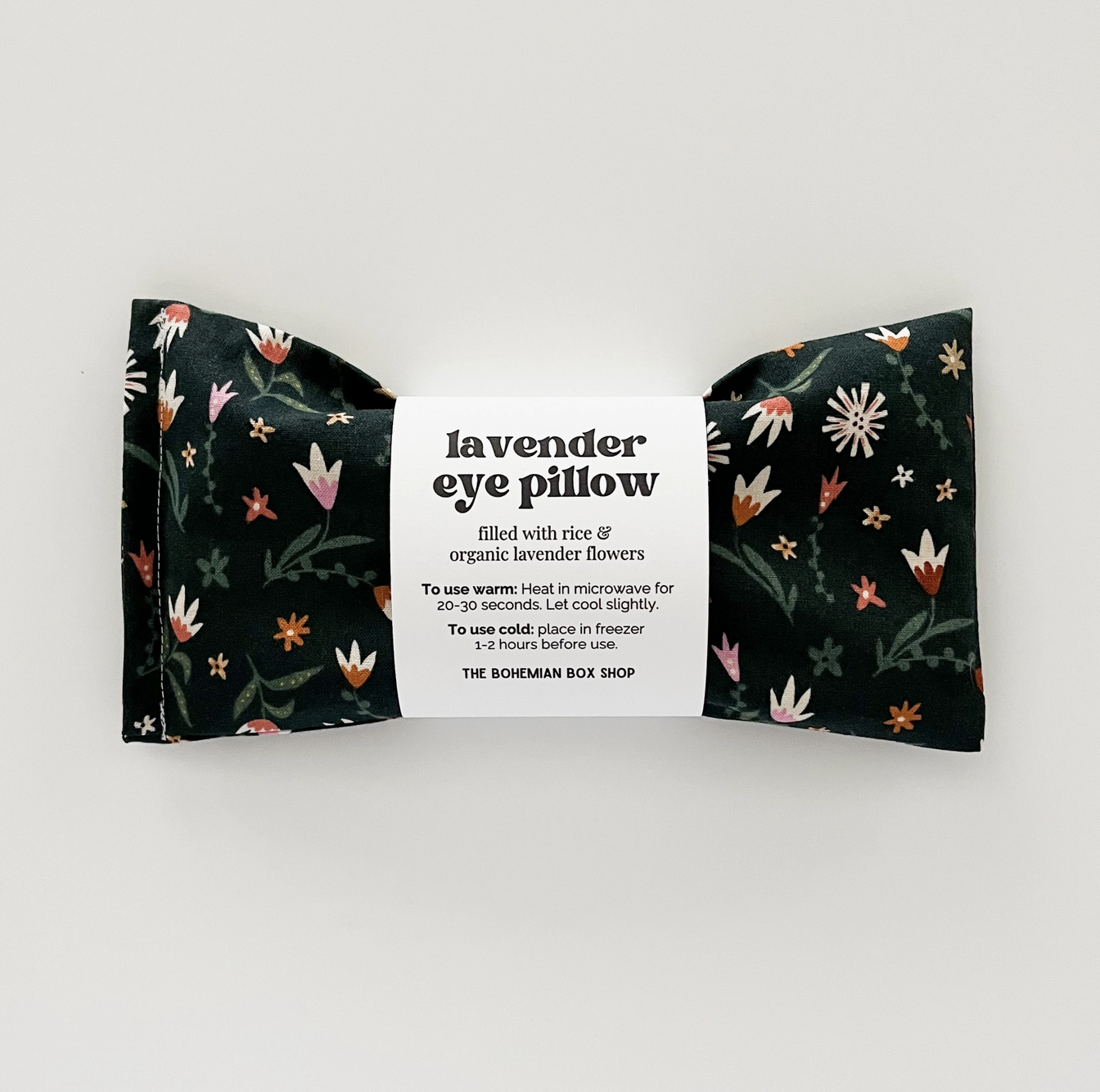 Lavender Eye Pillow - Dark Green Floral