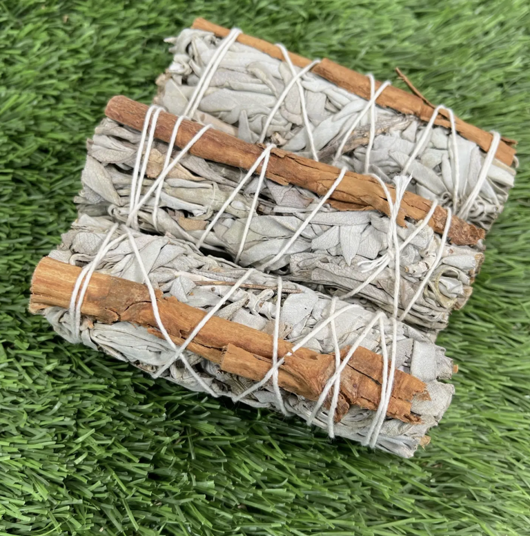 Organic Cinnamon and White Sage Bundles