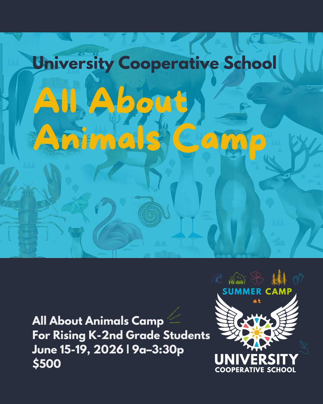 U Coop Camp 2026 K-2 All About Animals Camp.png