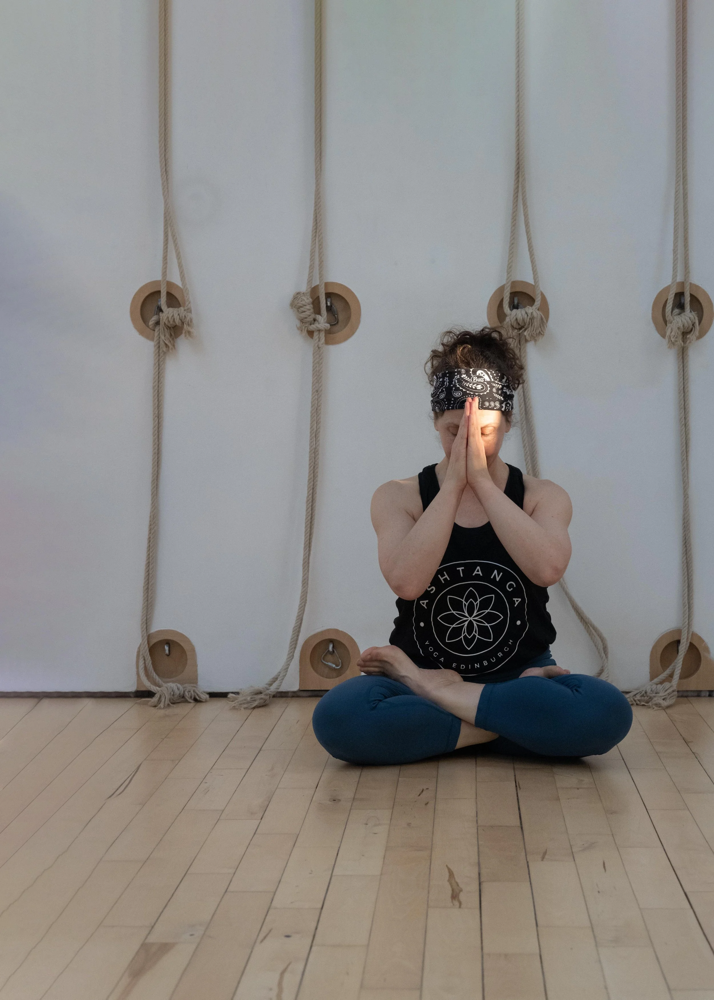 Devon sitting in prayer