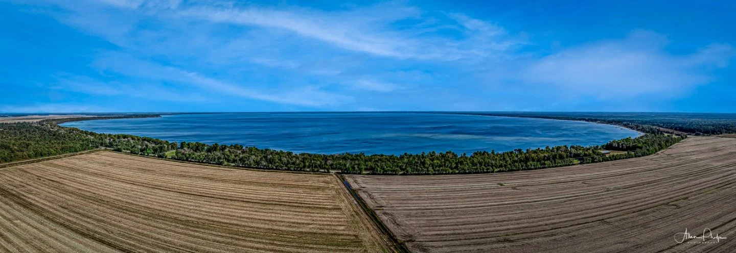 Lake Phelps drone shot by photographer Allen Phelps