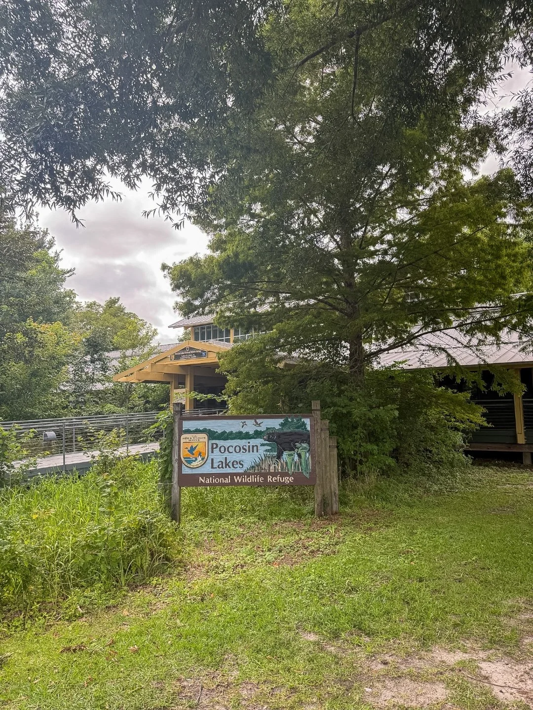 The exterior of Pocosins Lake National Wildlife Refuge in Columbia, NC