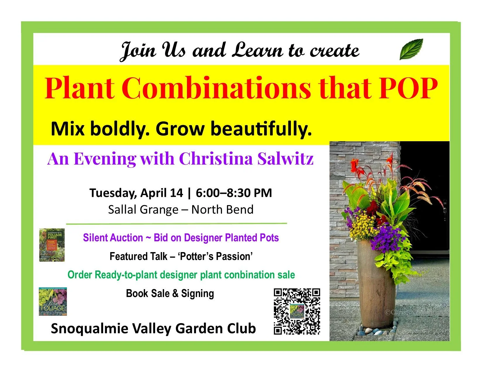 Community Fundraiser with author and container designer Christina Salwitz