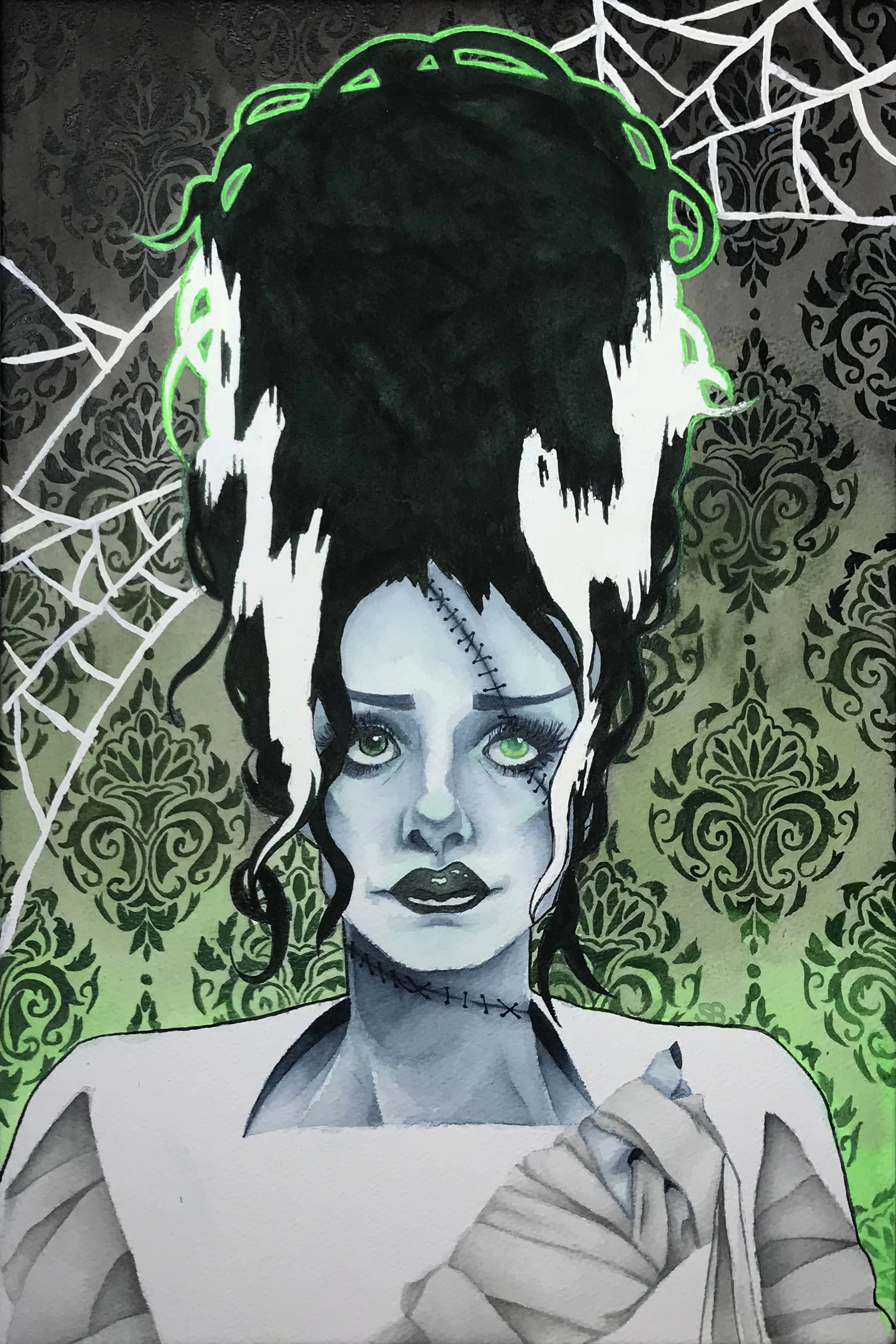 Franken-Bride, 12 x 18in.