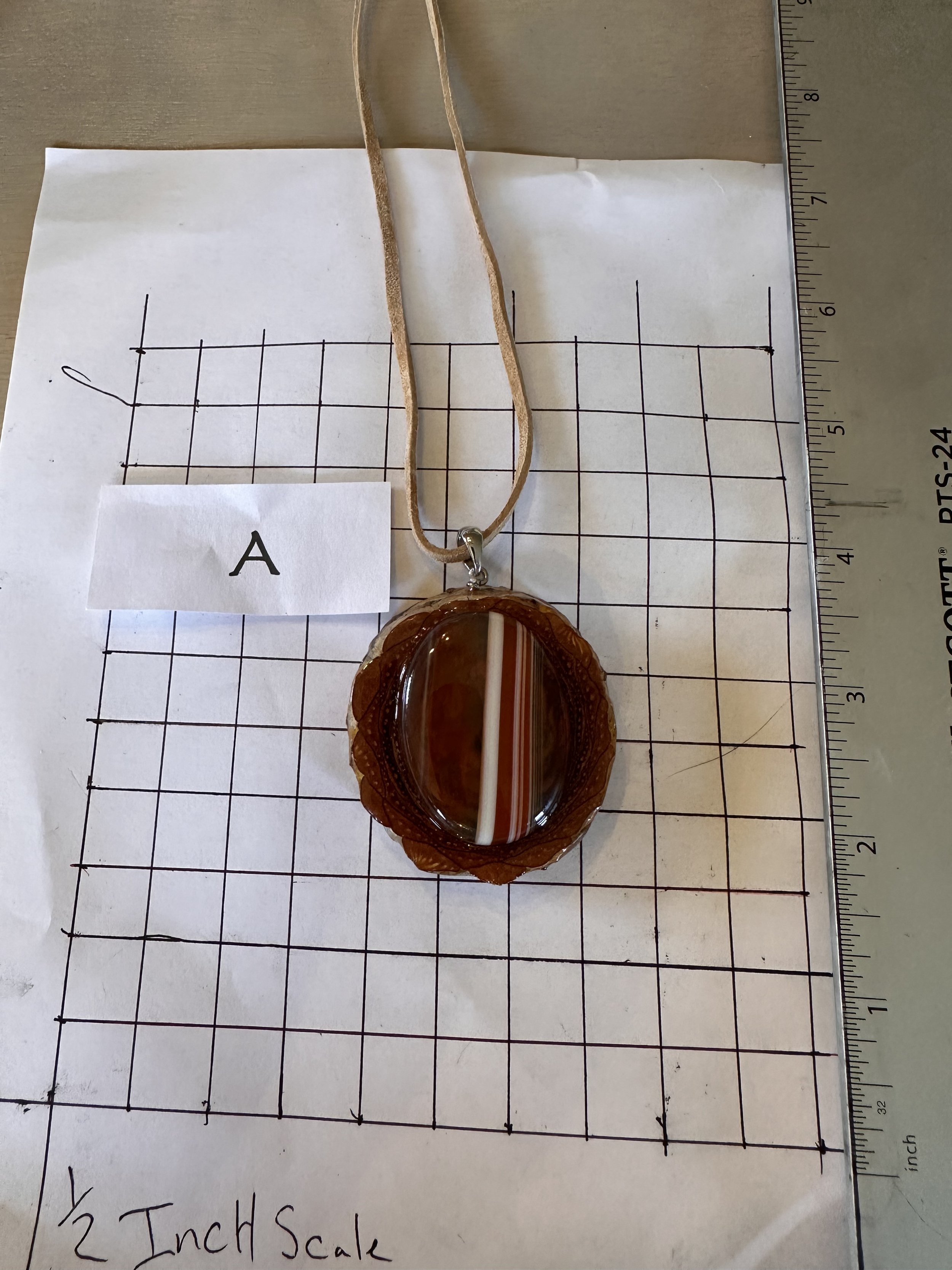 Medallion with Red Star Agate