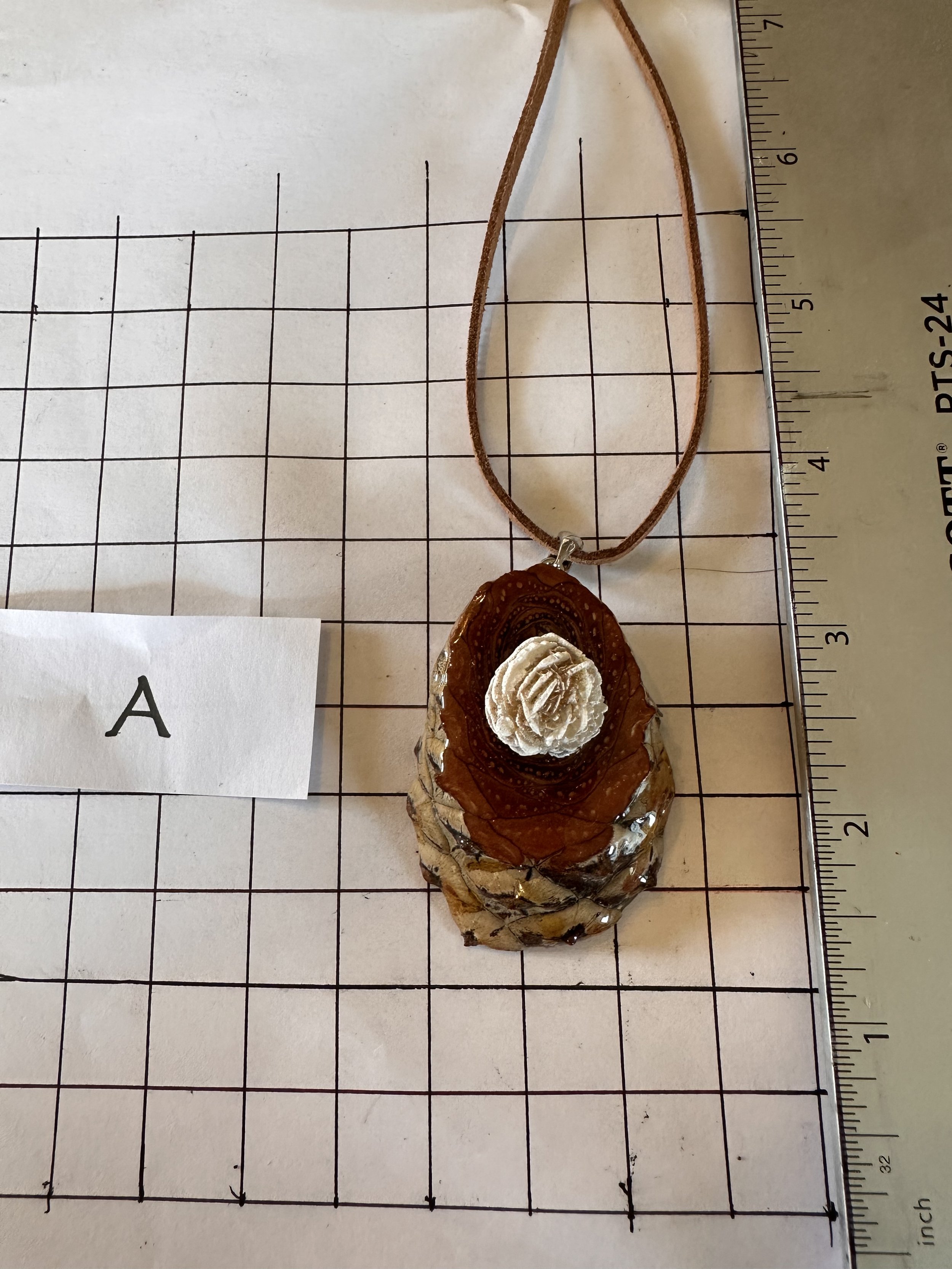 Medallion with Selenite Desert Rose
