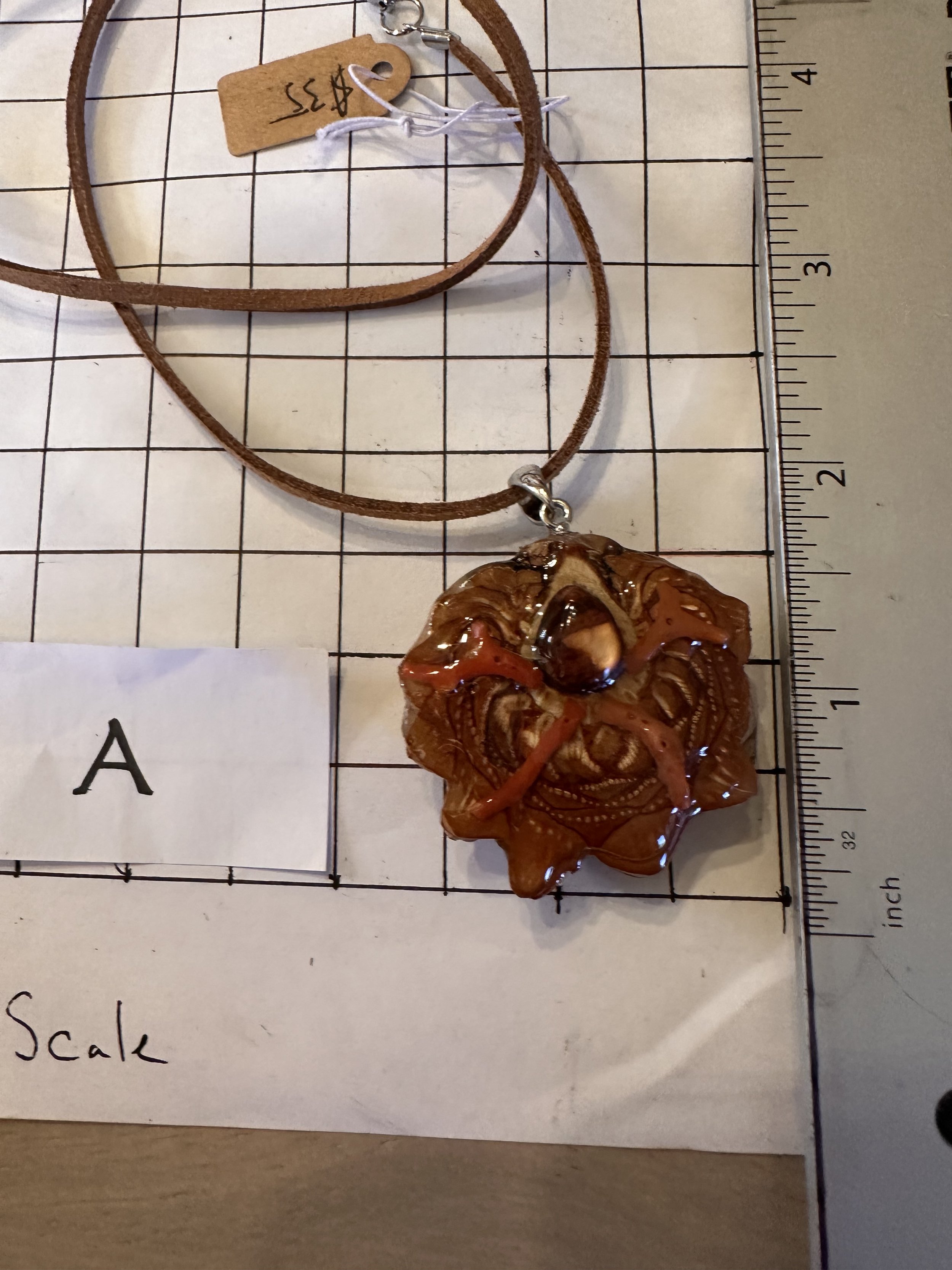 Medallion with Red Coral