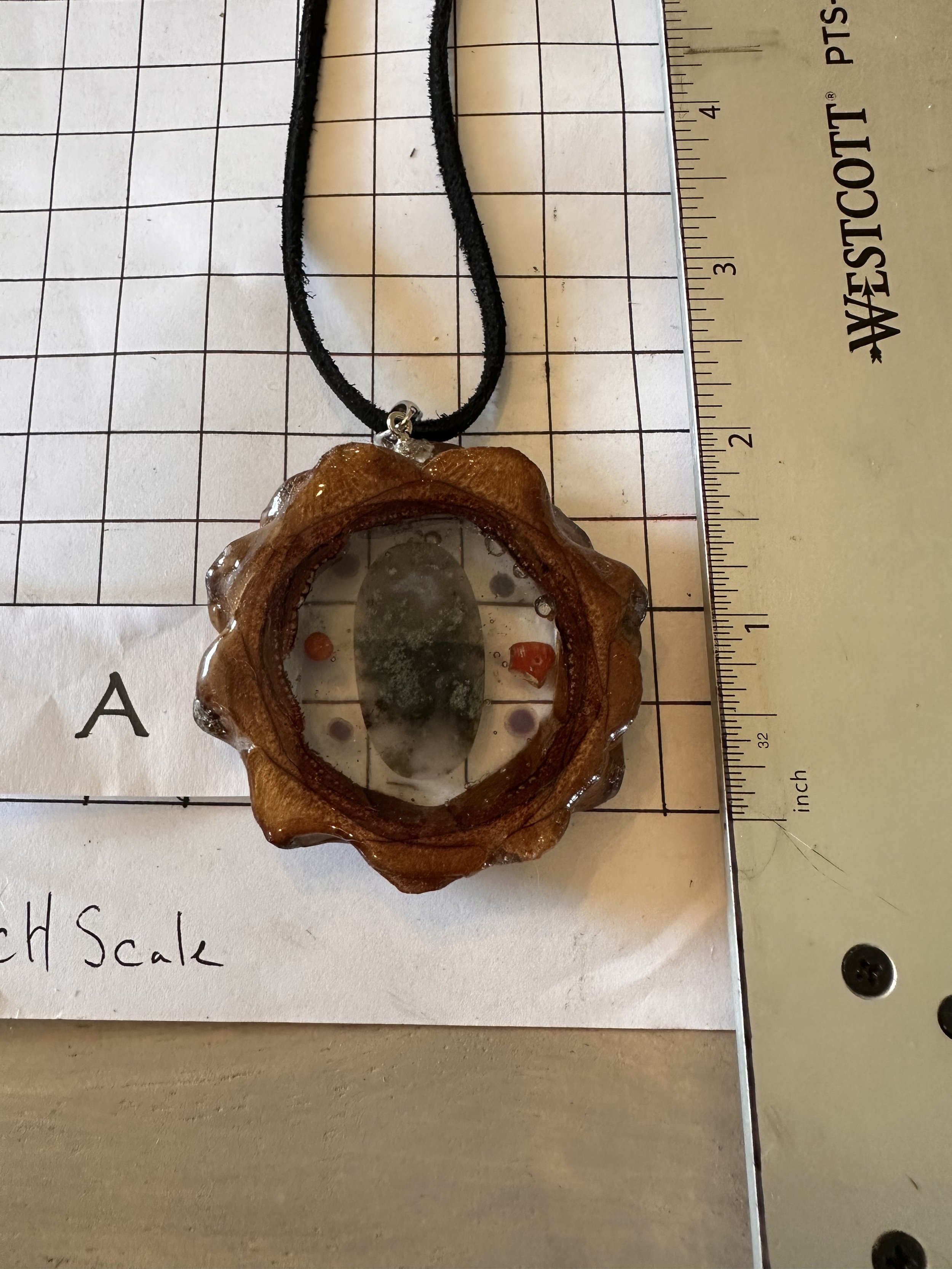Medallion with Moss Agate