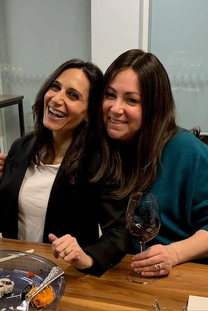 Having a big laugh with the Rabbi's beautiful wife Devorah, at the Beaches Danforth Chabad, Dreidels and Drinks.  As the saying goes-- "Windows shatter easily. Communities don't"