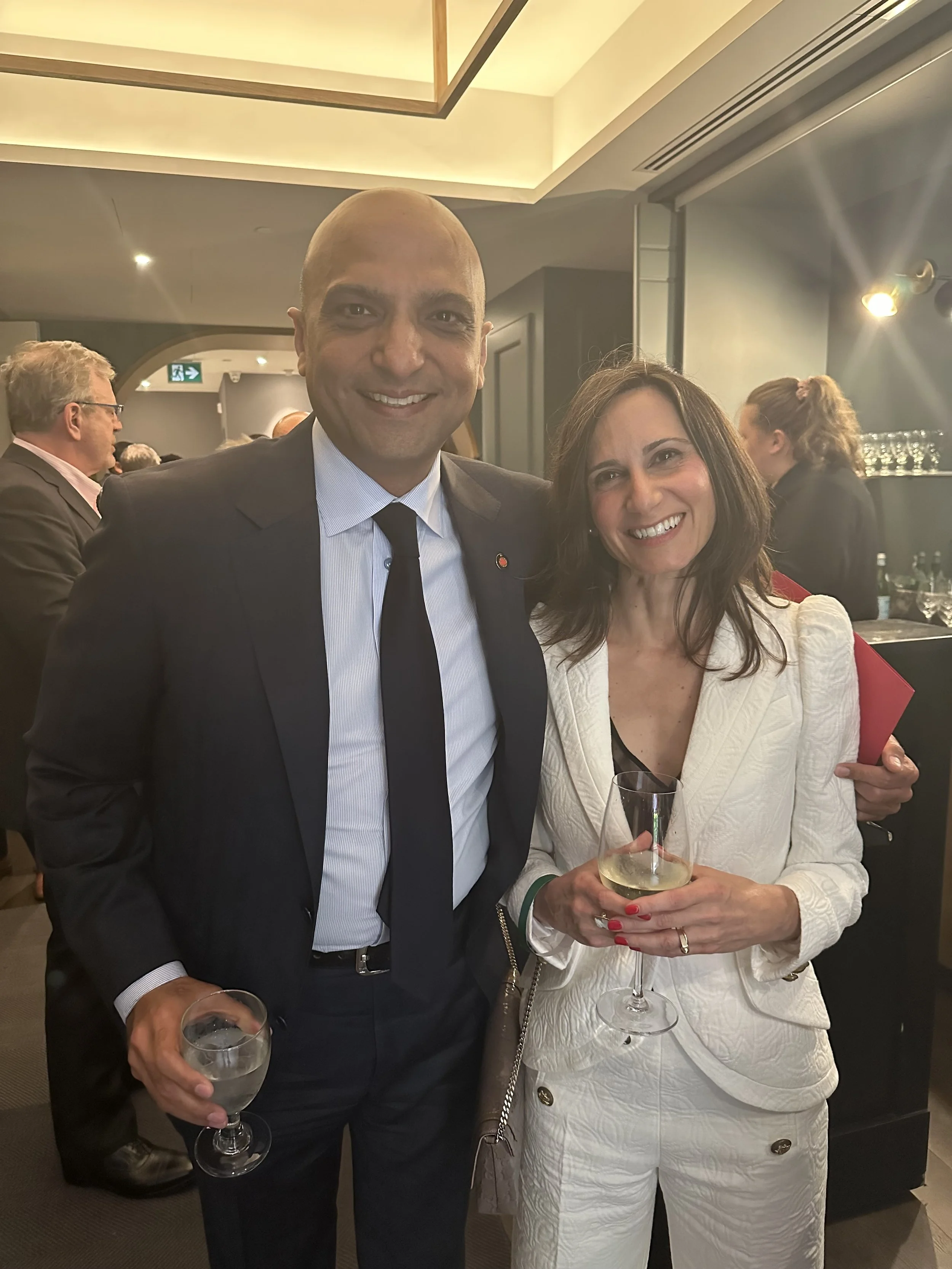 With Federal Liberal Party Director for Ontario at a 2023 Fundraiser. 