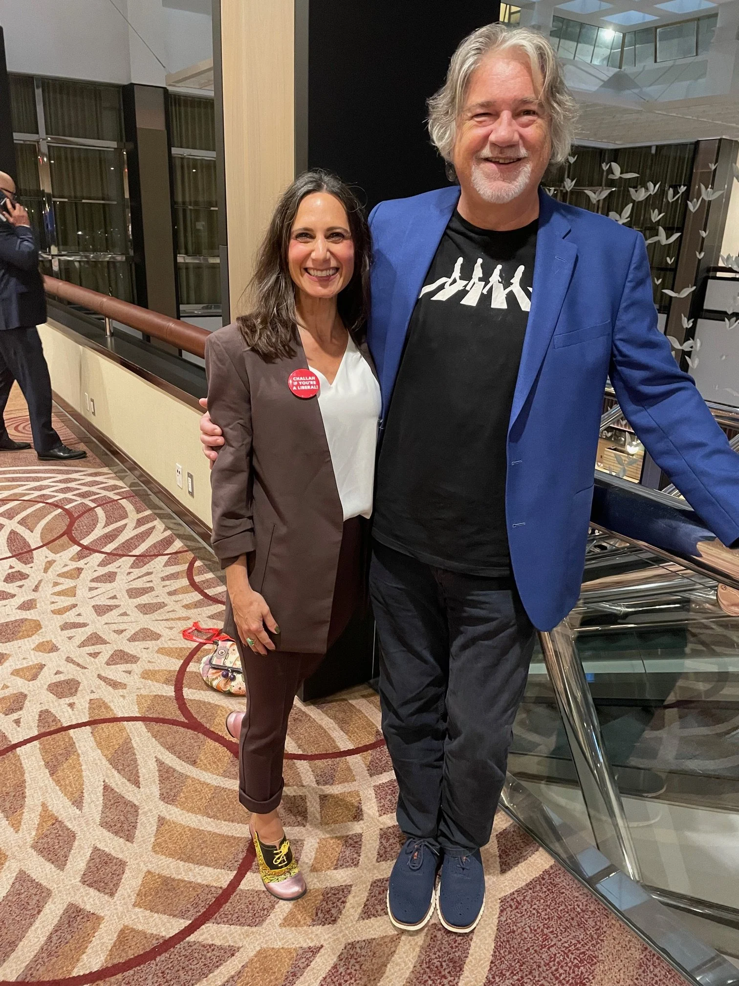 I was fan-girling a little with David Hurle, who entertains and informs us weekly with his Podcast, "The Curse of Politics"