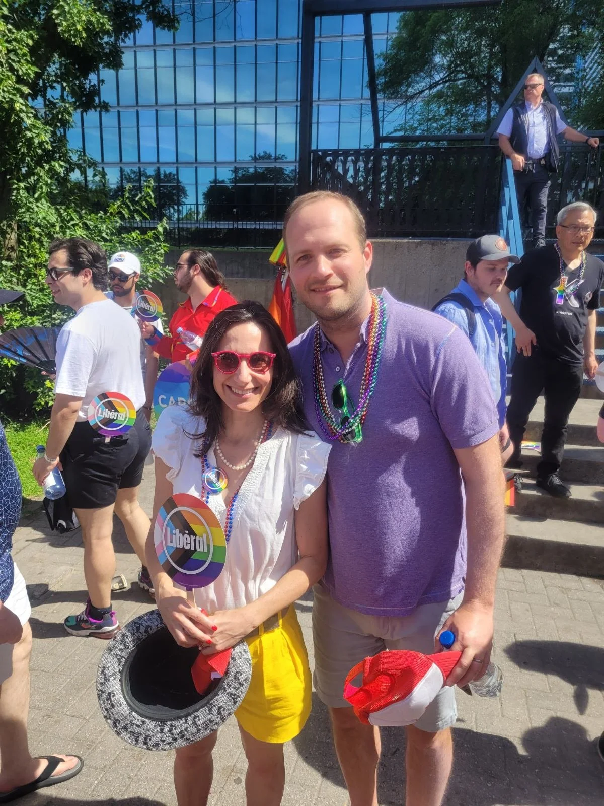 Getting ready for the 2023 Pride Parade.