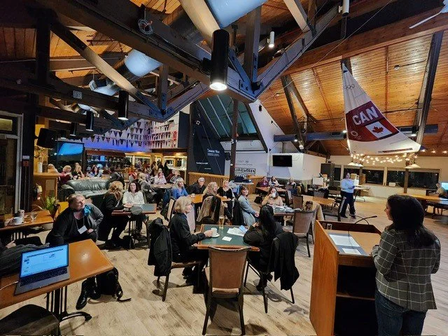 100 Women Who Care Toronto East December 2023 meeting @ Ashbridges Bay Yacht Club. This is a group of women that meet quarterly to raise money for local charities.