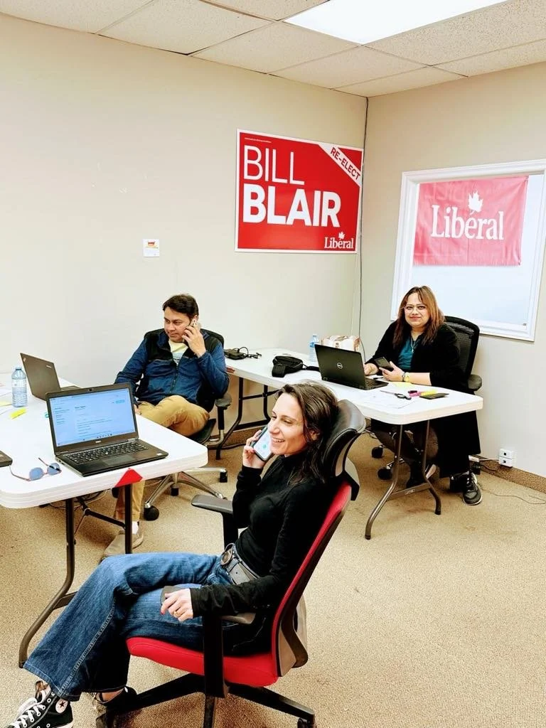 We were all smiles doing GOTV calls for Bill Blair because the feedback was 100% positive!
