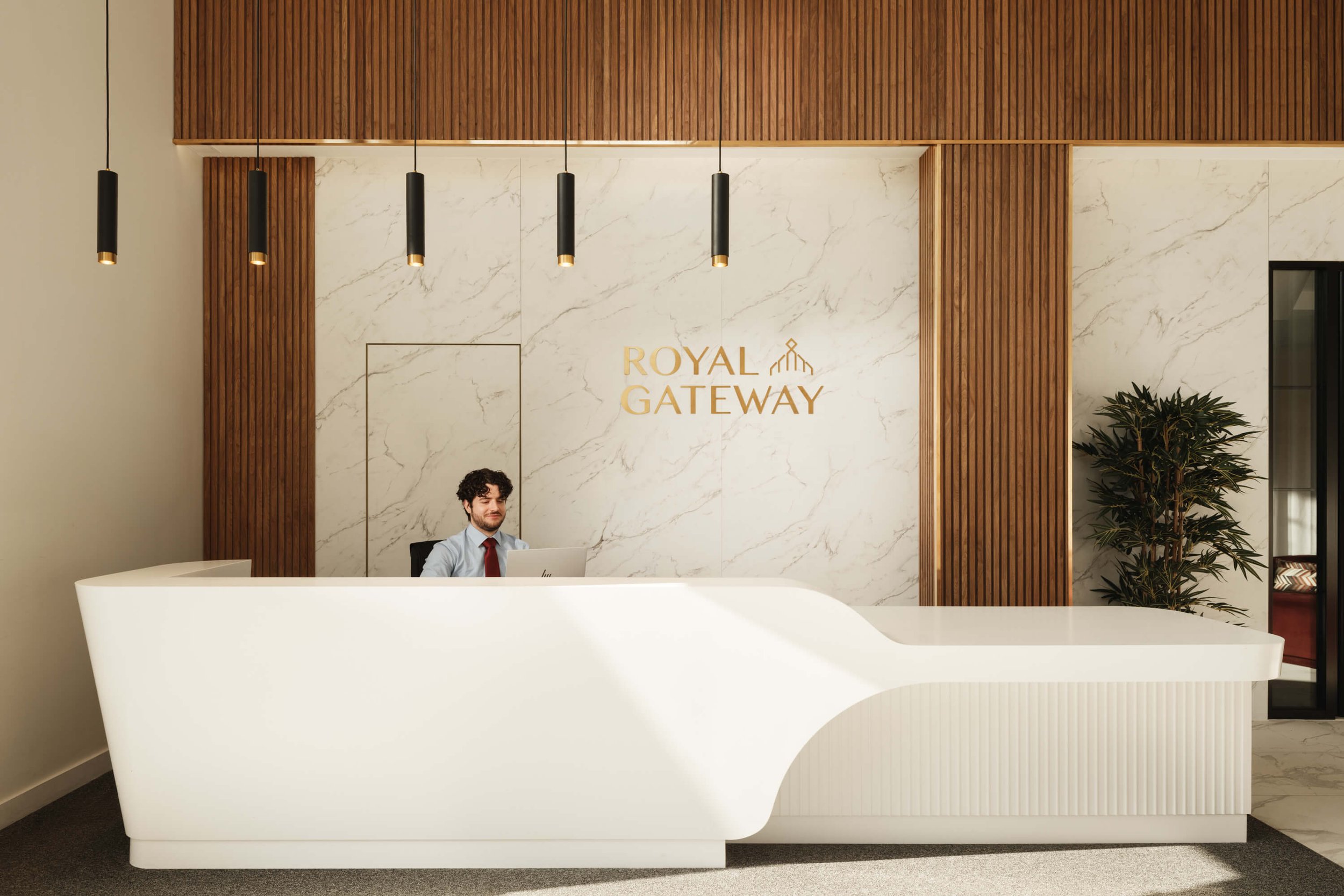 High-end interior photography of Royal Gateway, London for Barratt London