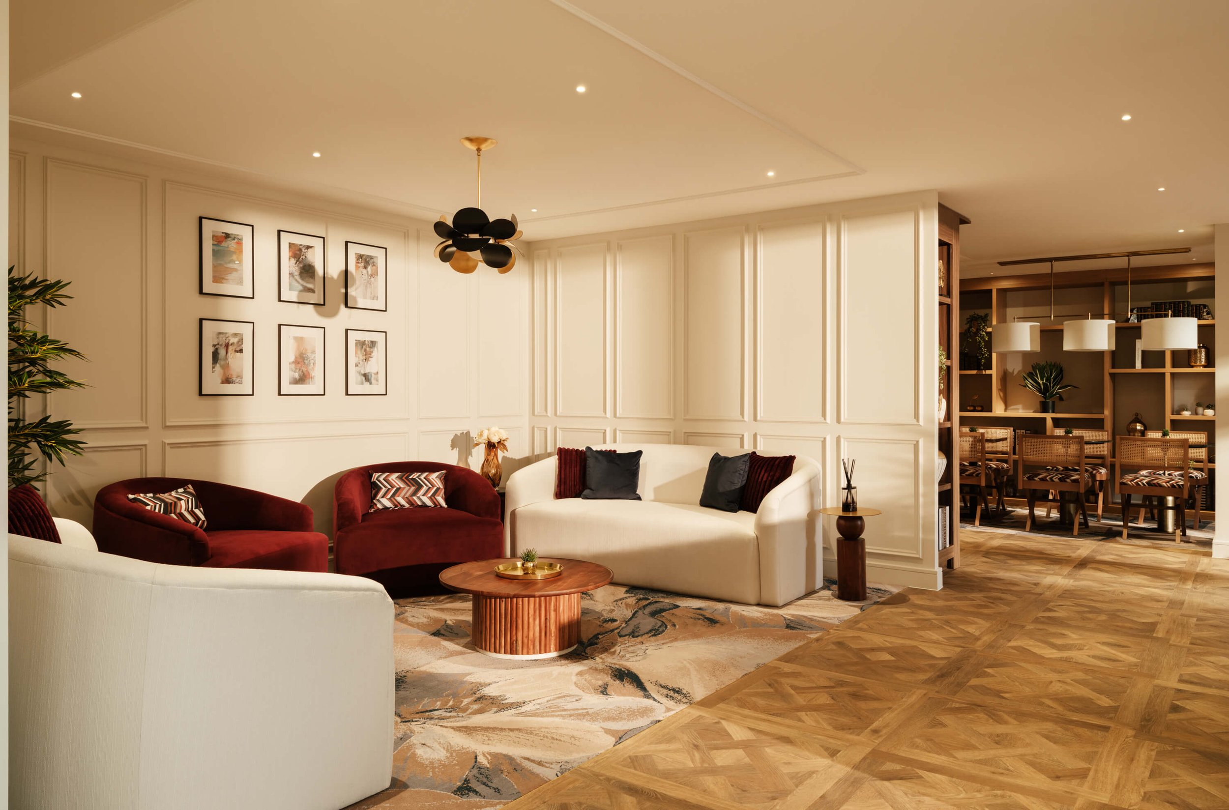 High-end interior photography of Royal Gateway, London for Barratt London