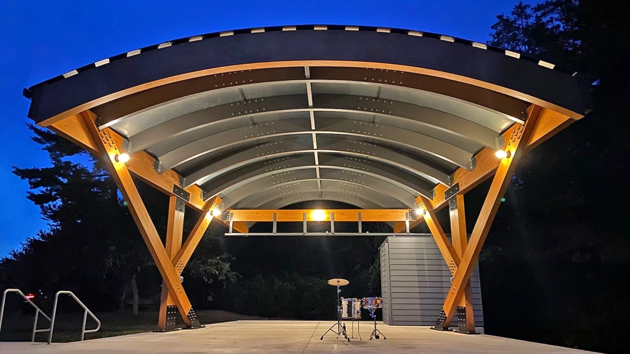 The John G. Martin Foundation performance stage at Elizabeth Park in West Hartford, Connecticut. 