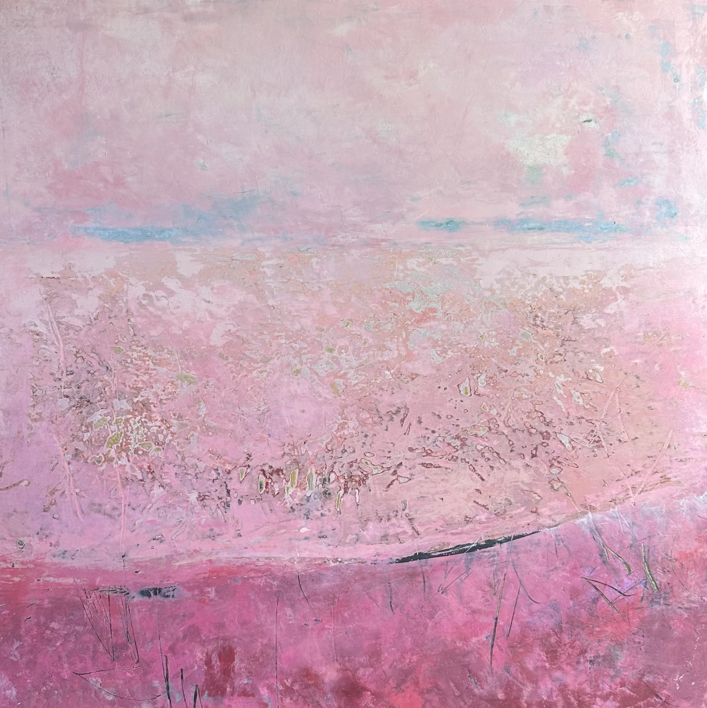 Healing Meditation No. 3
24"x24"
1 -1/2 deep panel 
oil and wax
Unframed $500/ Framed $600
2026
