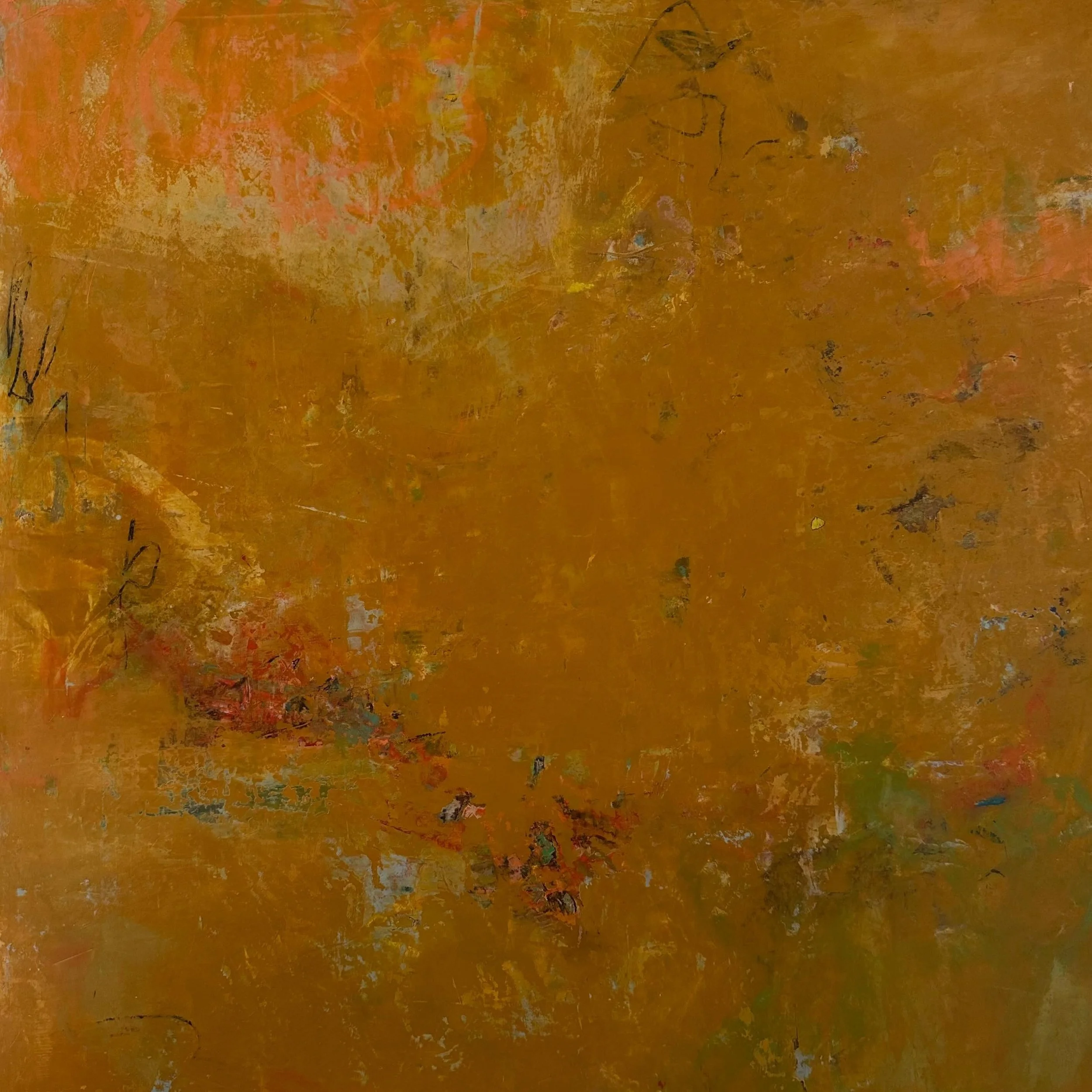 &ldquo;Healing Meditation No. 2&rdquo;  24x24&rdquo;, oil and wax on cradled panel.
