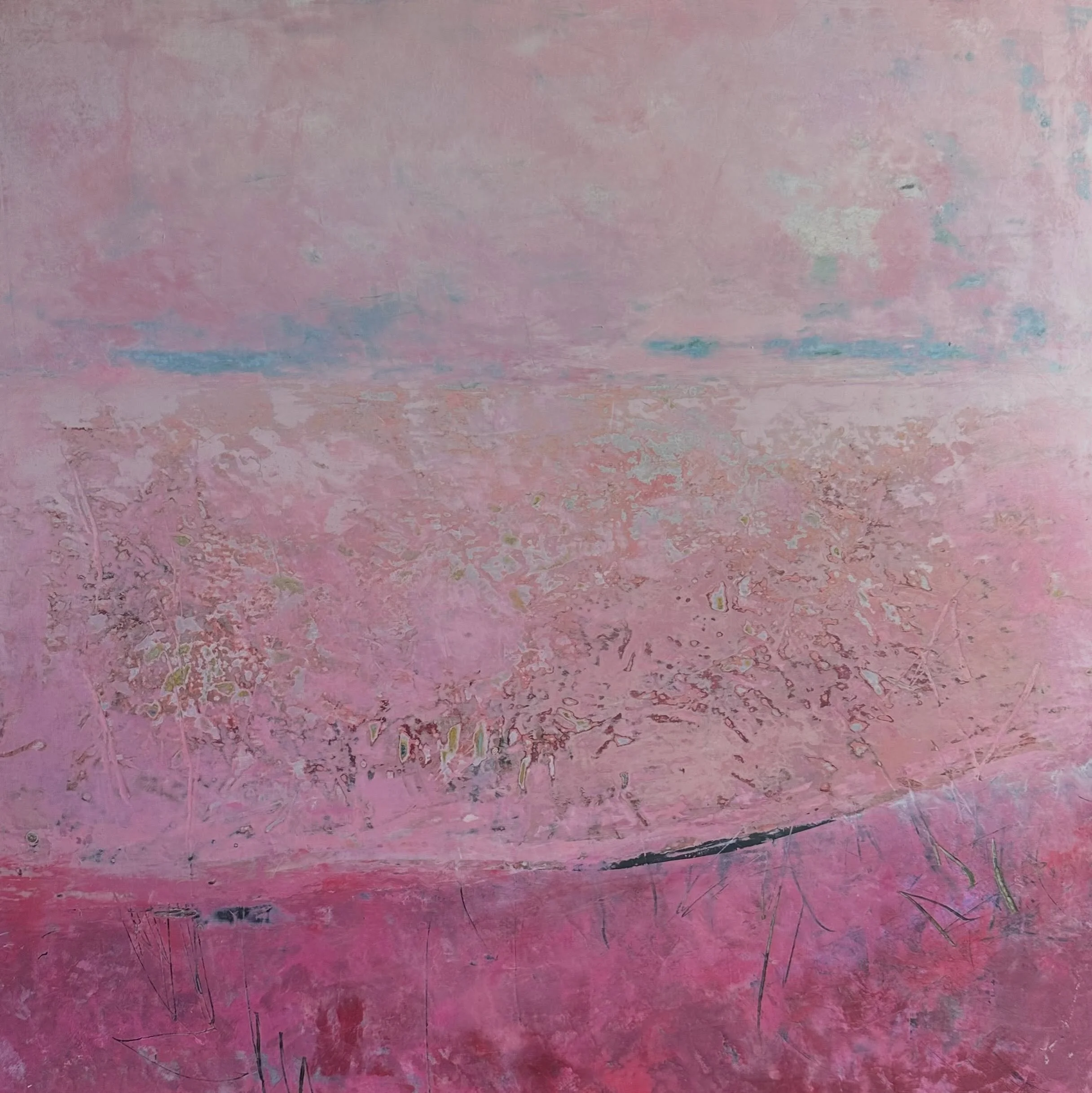 This summer my work &ldquo;Healing Meditation #3&rdquo; was chosen for the 10th edition of Monochromatica. The theme of this edition was &ldquo;pink&rdquo; as you can see, and I do use pink in many of my paintings. 
Thank you to Monochromatica Magazi